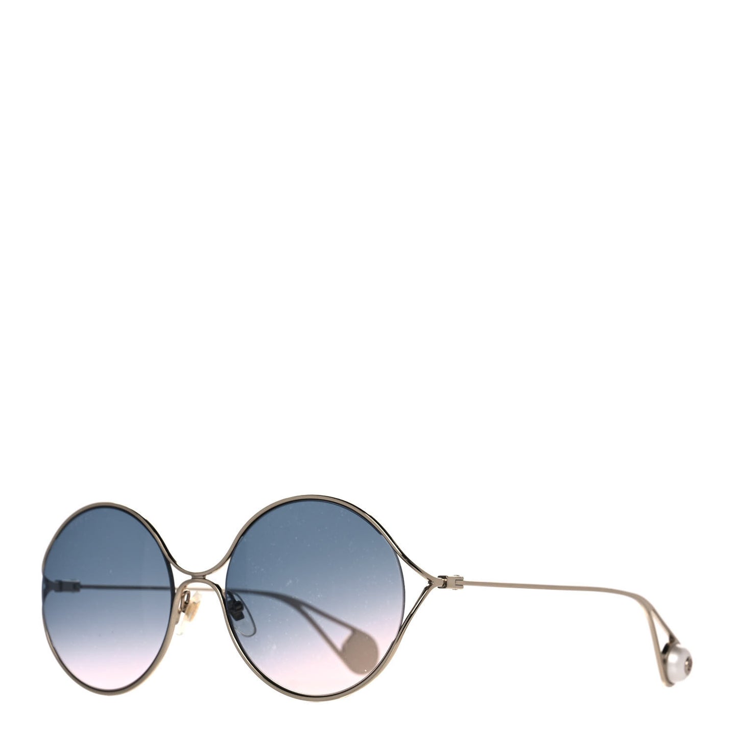 Round Pearl Tip Sunglasses GG0253S Gold