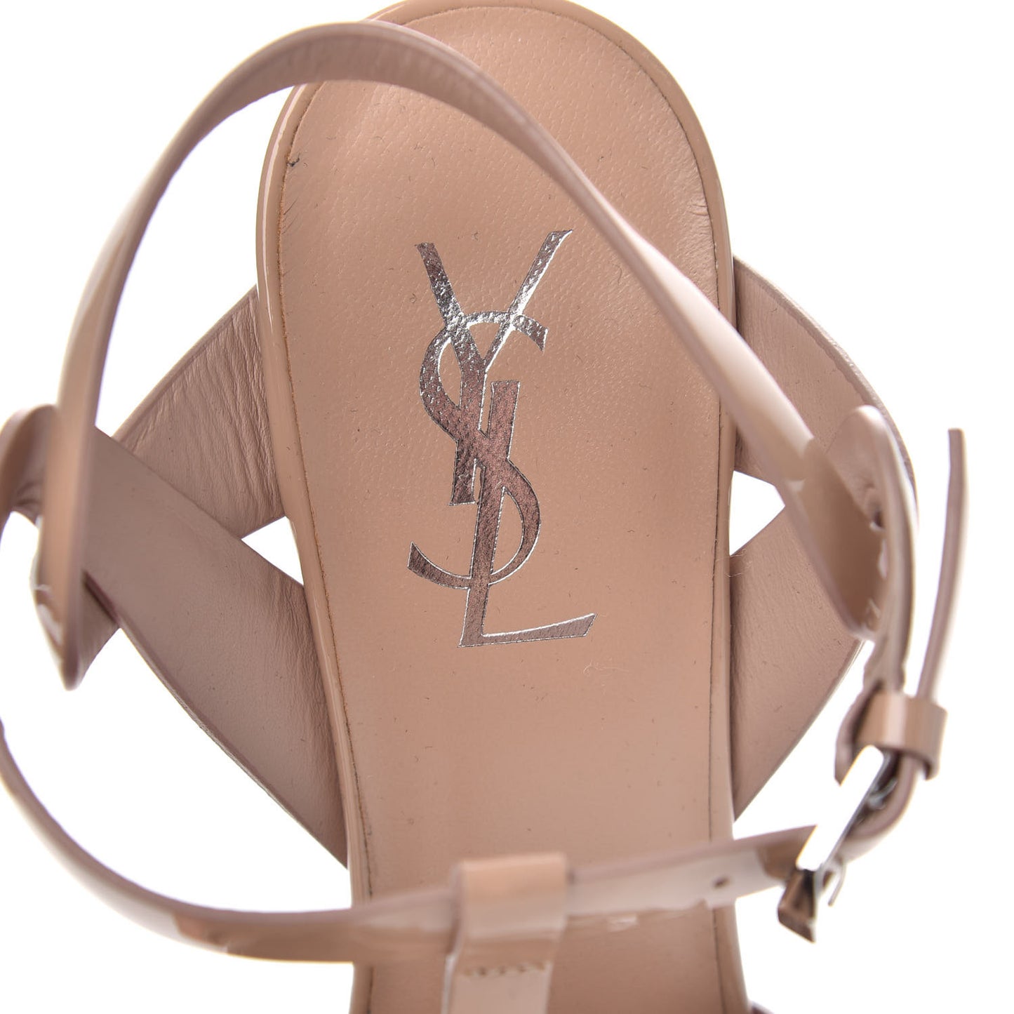 Patent Tribute 75 Platform Sandals 38.5 Dark Nude