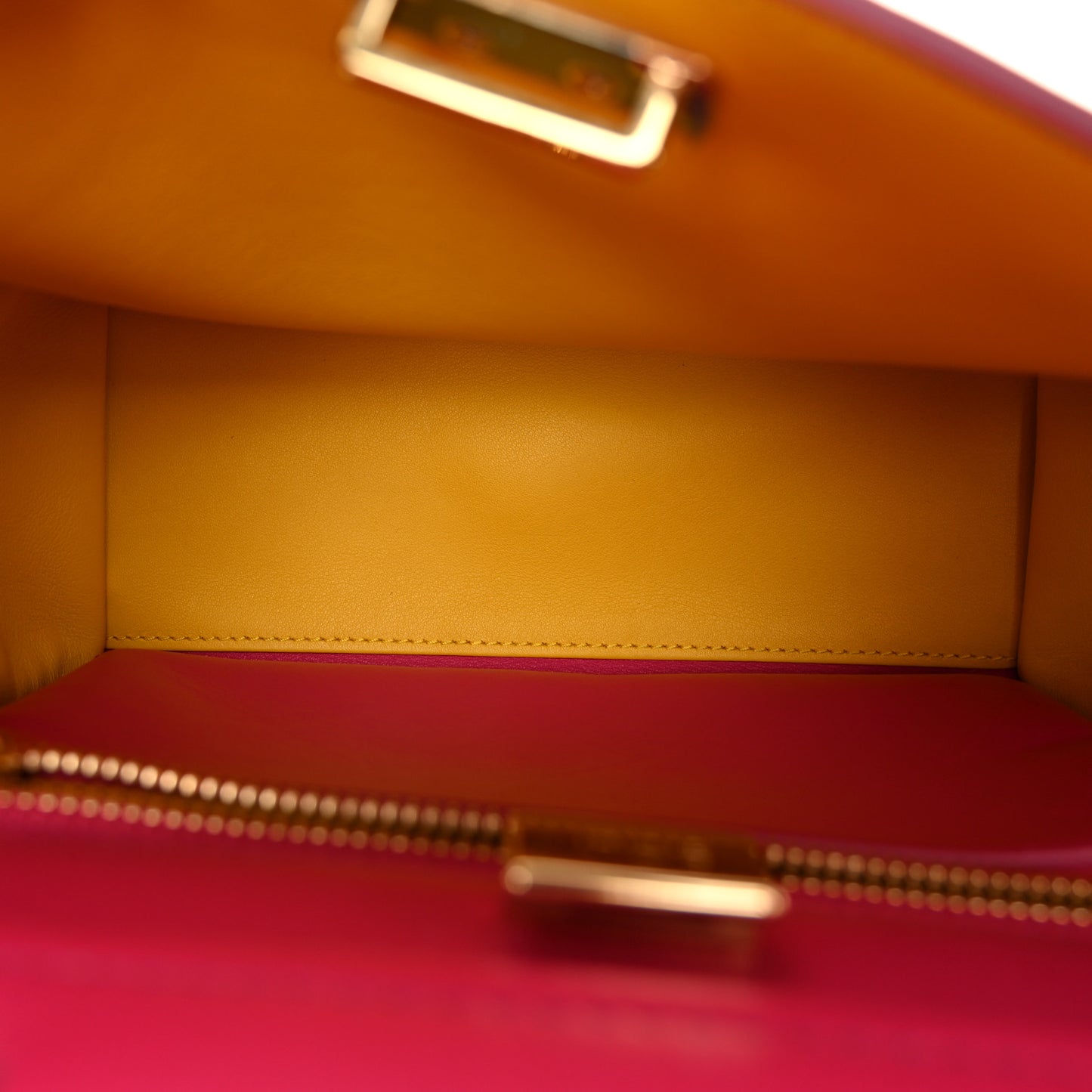 Calfskin Small Sicily 62 Soft Bag Fuchsia Yellow