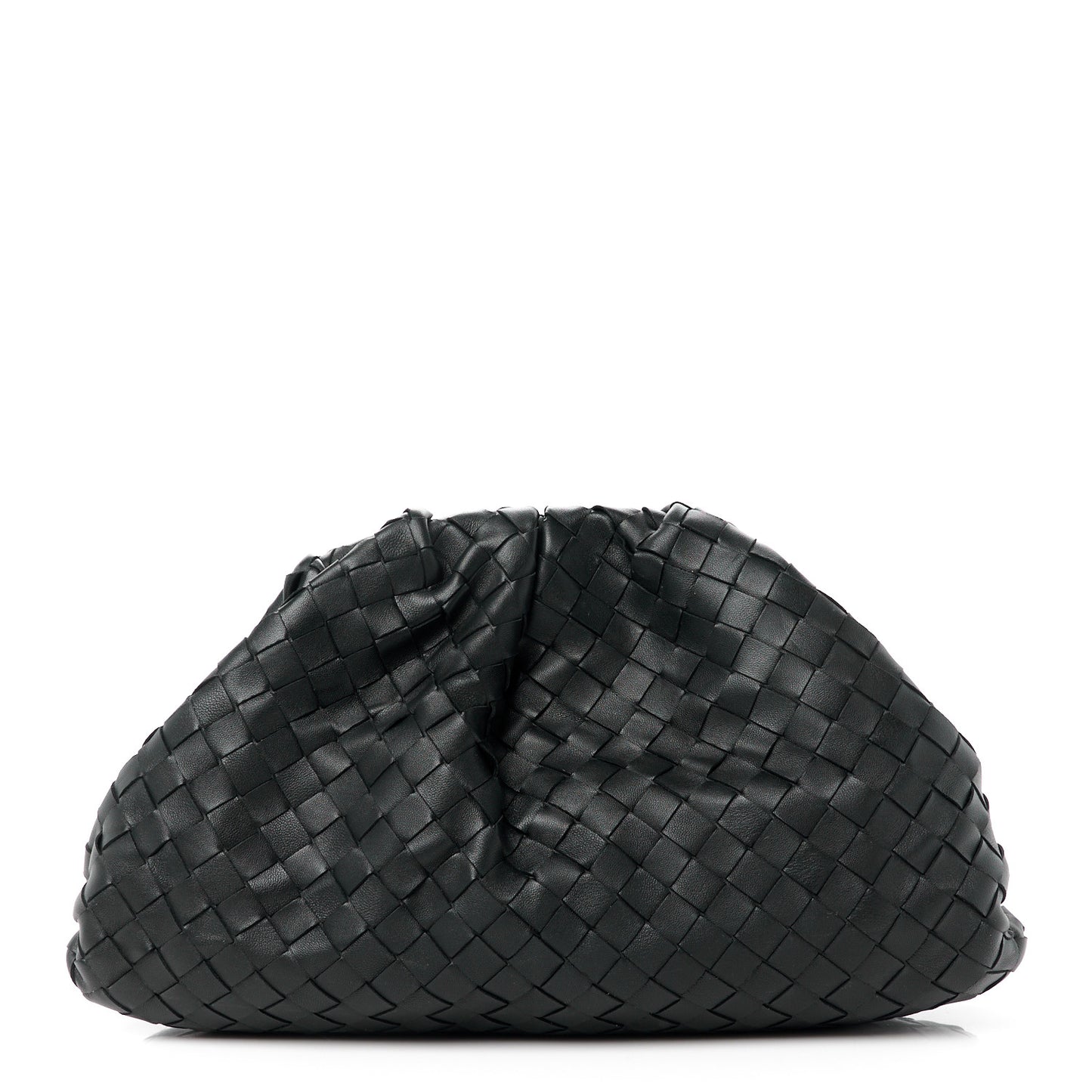 Nappa Maxi Intreccio The Pouch Oversized Clutch Black