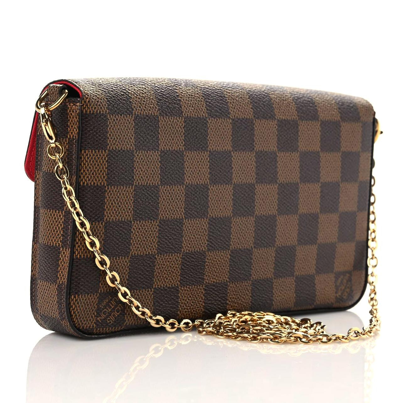 Damier Ebene Pochette Felicie Chain Wallet