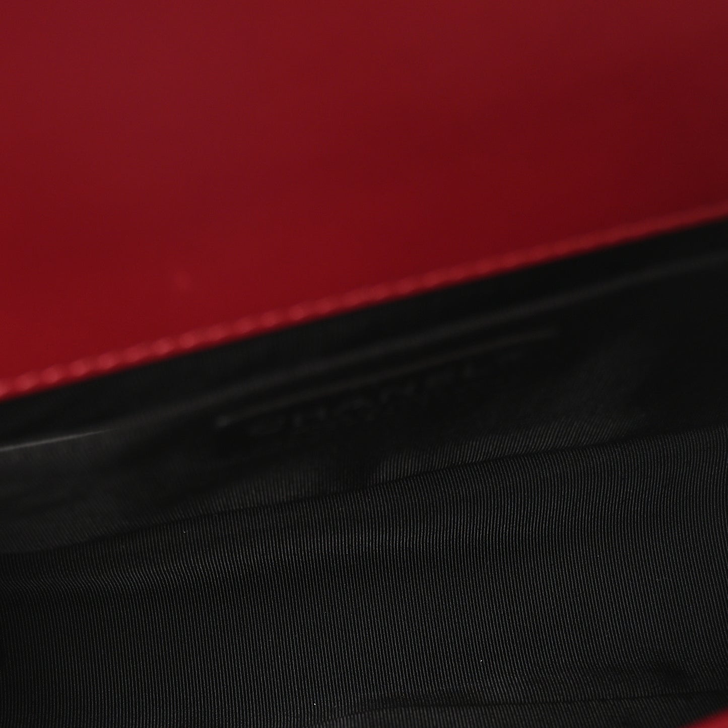 Lambskin Chevron Chain Stitched Medium Boy Flap Dark Red