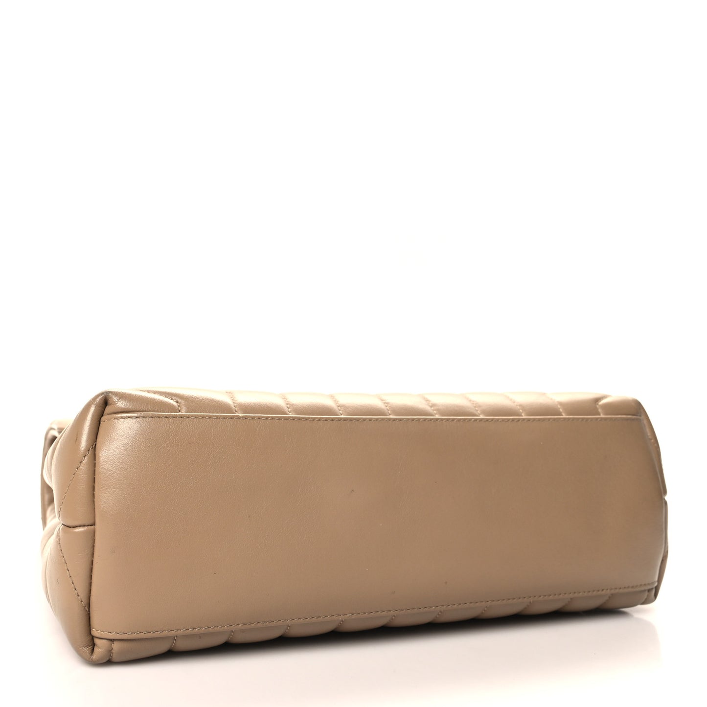 Calfskin Y Quilted Monogram Medium Loulou Chain Satchel Dark Latte
