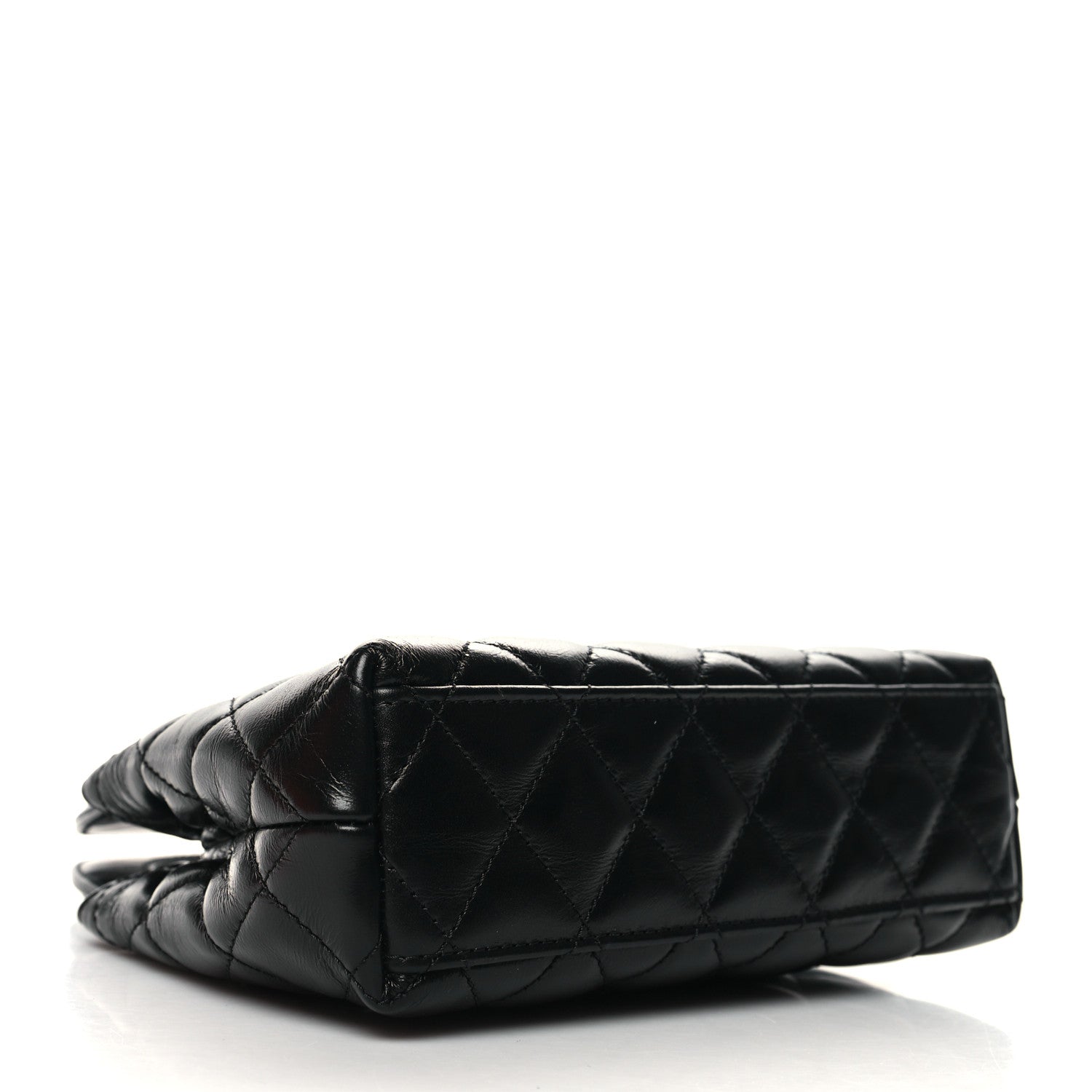 Chanel Shiny Aged Calfskin Quilted Nano Kelly Shopper Black 4 of 10