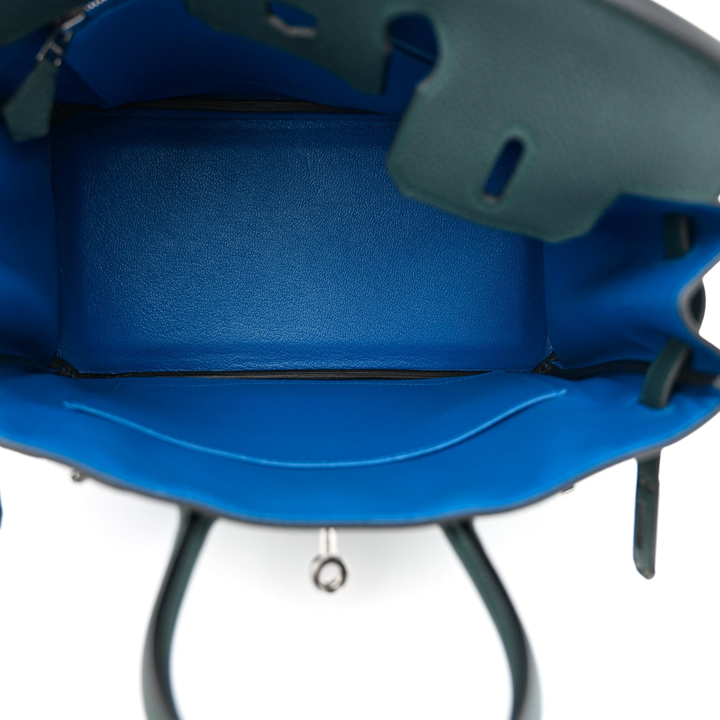 Togo Swift Officier Birkin 25 Vert Cypress Bleu Zellige