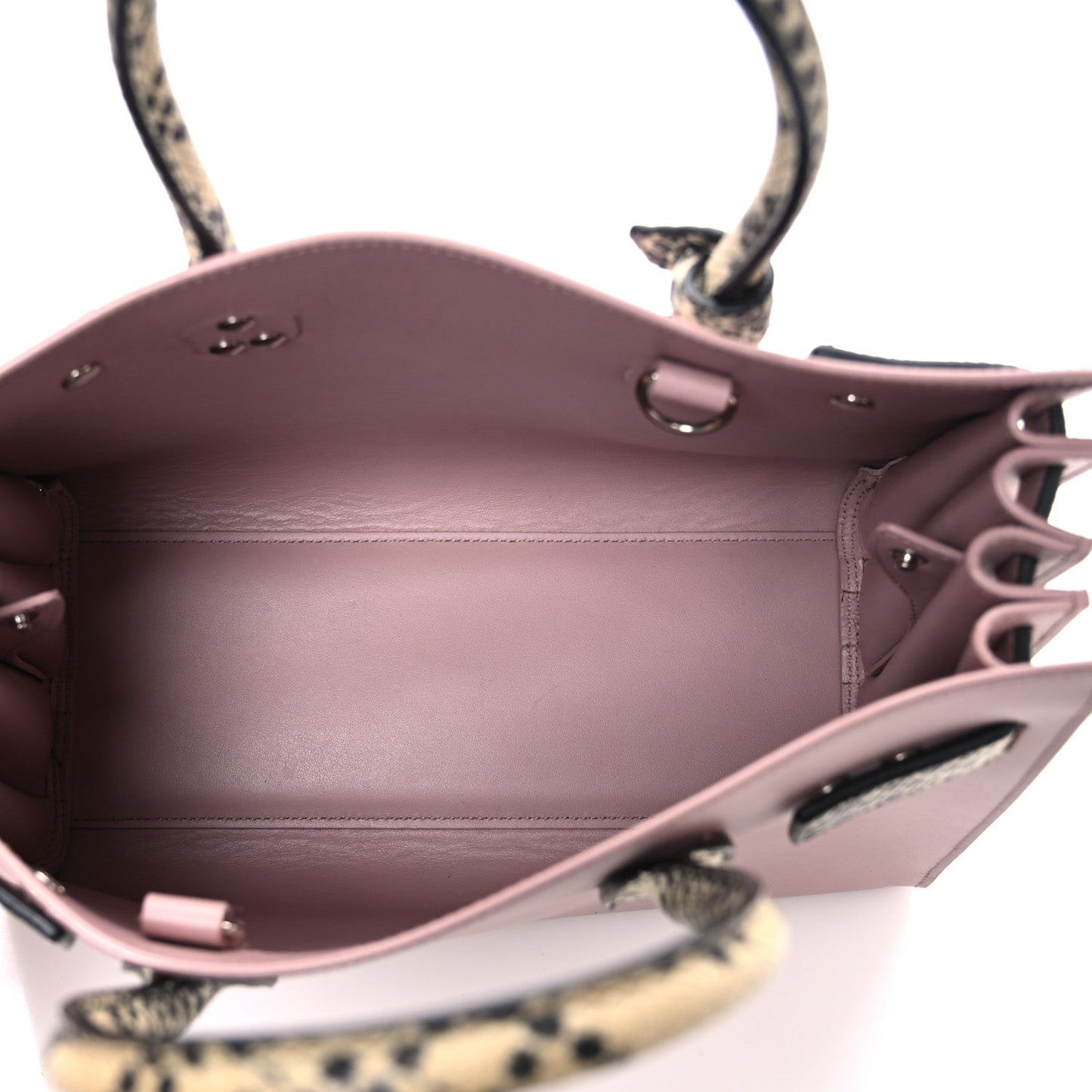 Calfskin Embossed Python Baby Sac De Jour Powder Pink