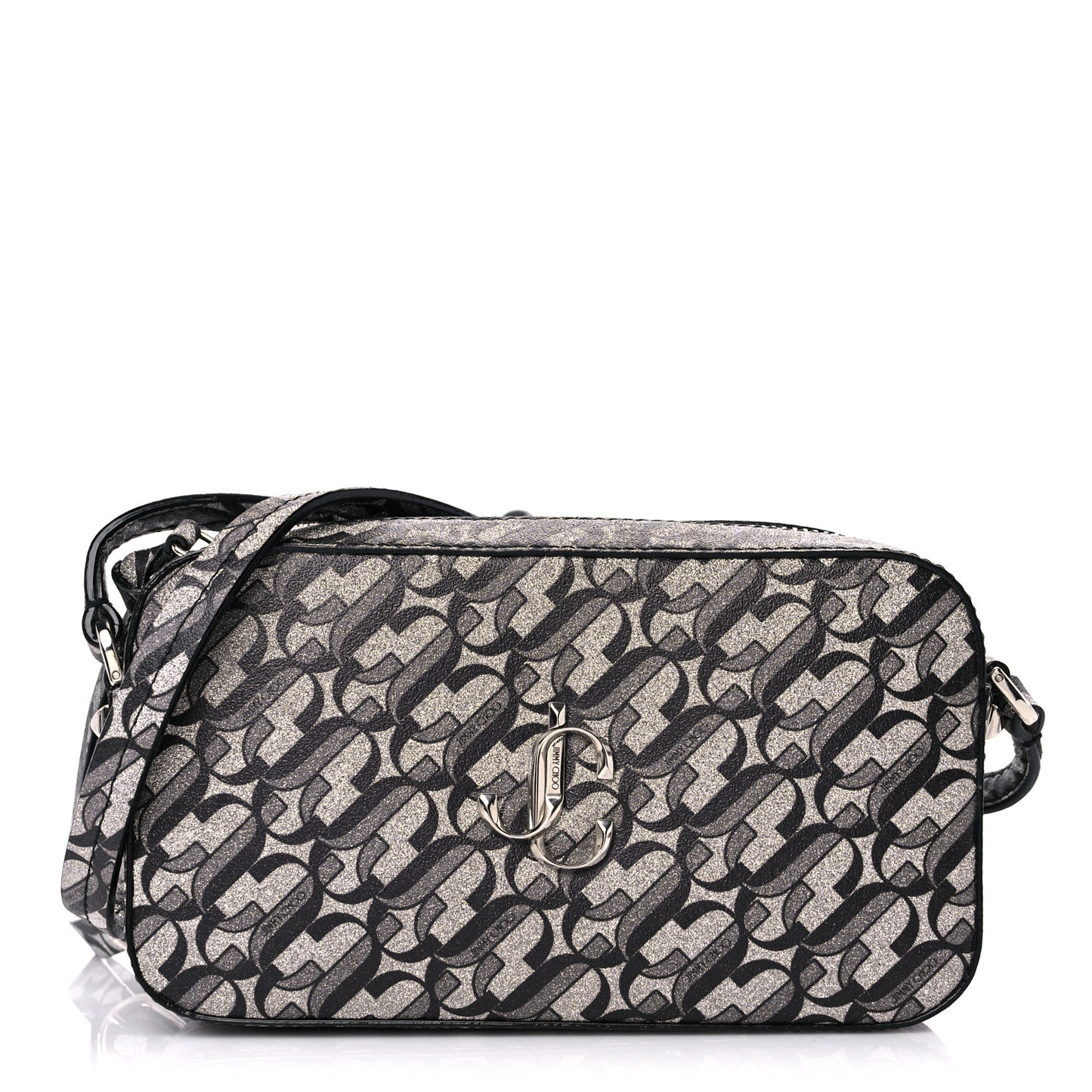 Glitter JC Logo Camera Bag Silver Black