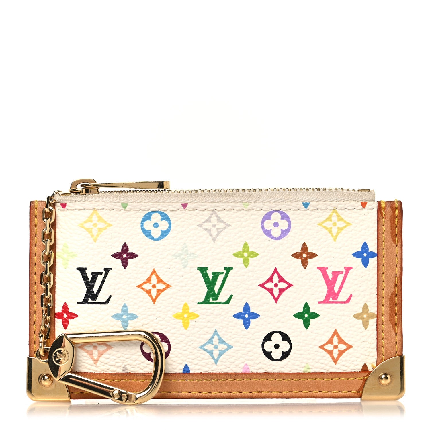 LOUIS VUITTON Monogram Multicolor Key Pouch White LV x TM Key Pouch Other Monogram Canvas - Women - Small  main image 4