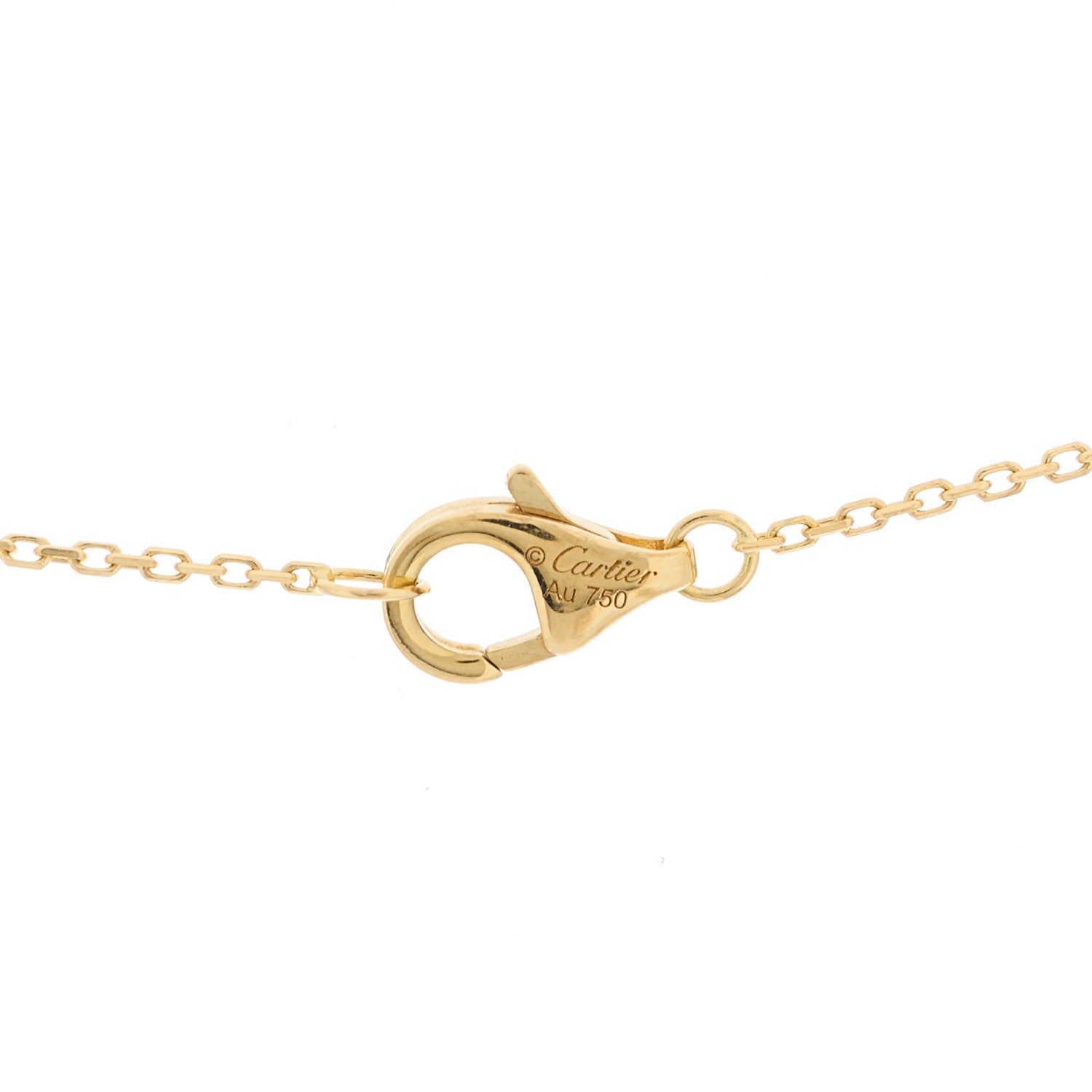Cartier 18K Yellow Gold Diamond Mother of Pearl XS Amulette de Cartier Pendant Necklace 5 of 6