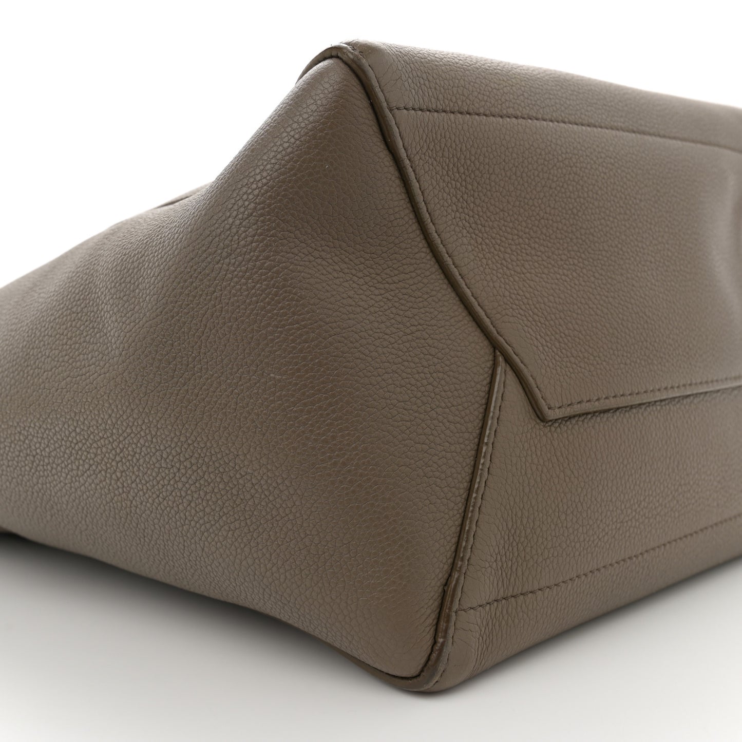 Soft Grained Calfskin Sangle Bucket Bag Taupe