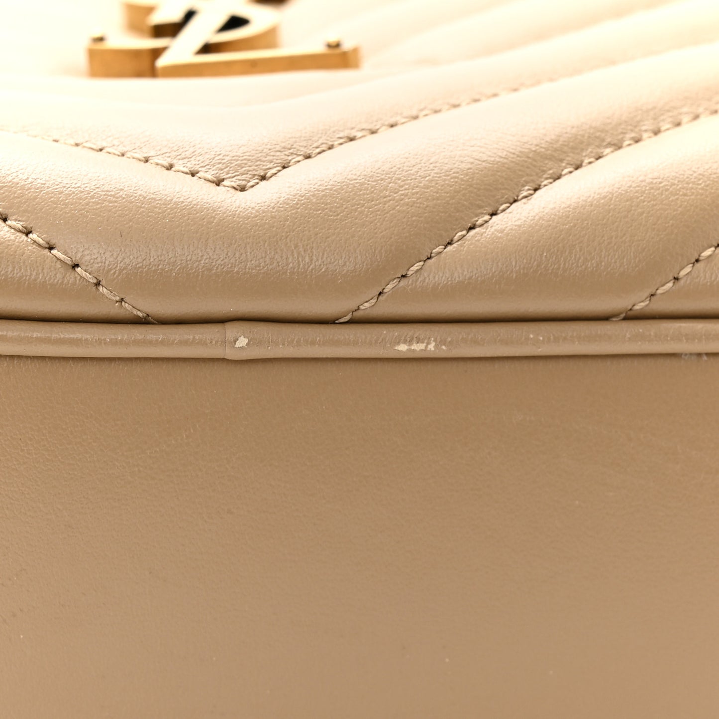 Calfskin Matelasse Monogram Lou Camera Bag Dark Latte