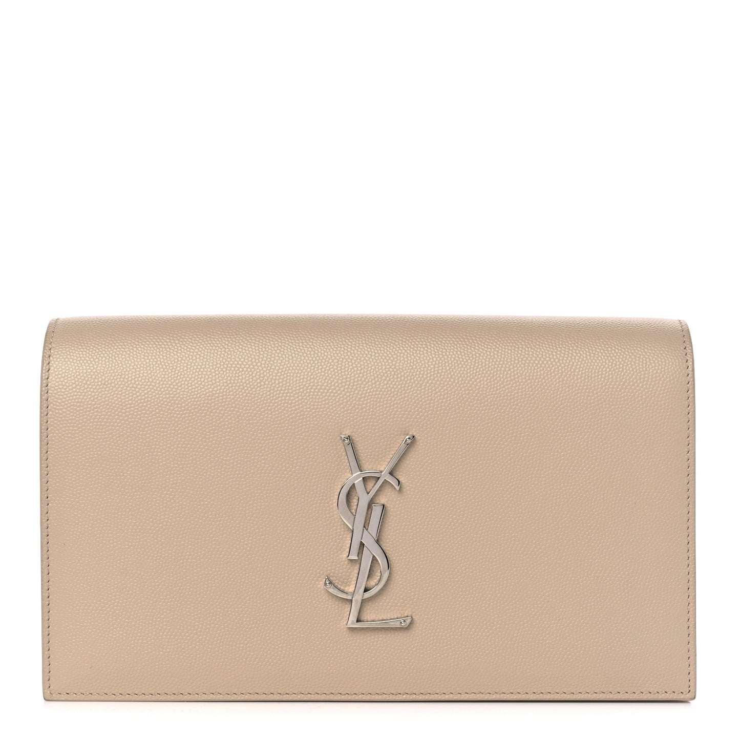 Grain De Poudre Classic Kate Monogram Clutch Nude Powder