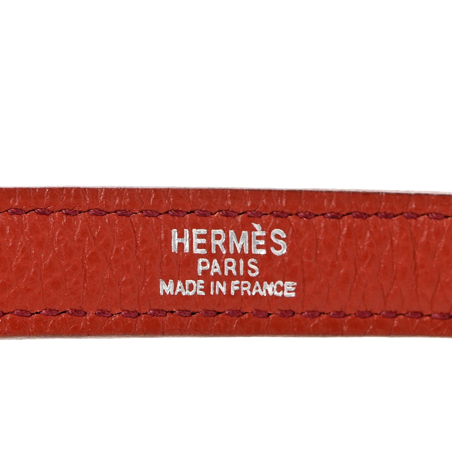Hermes Taurillon Clemence Kelly Shoulder Strap Rouge Venetian 4 of 4