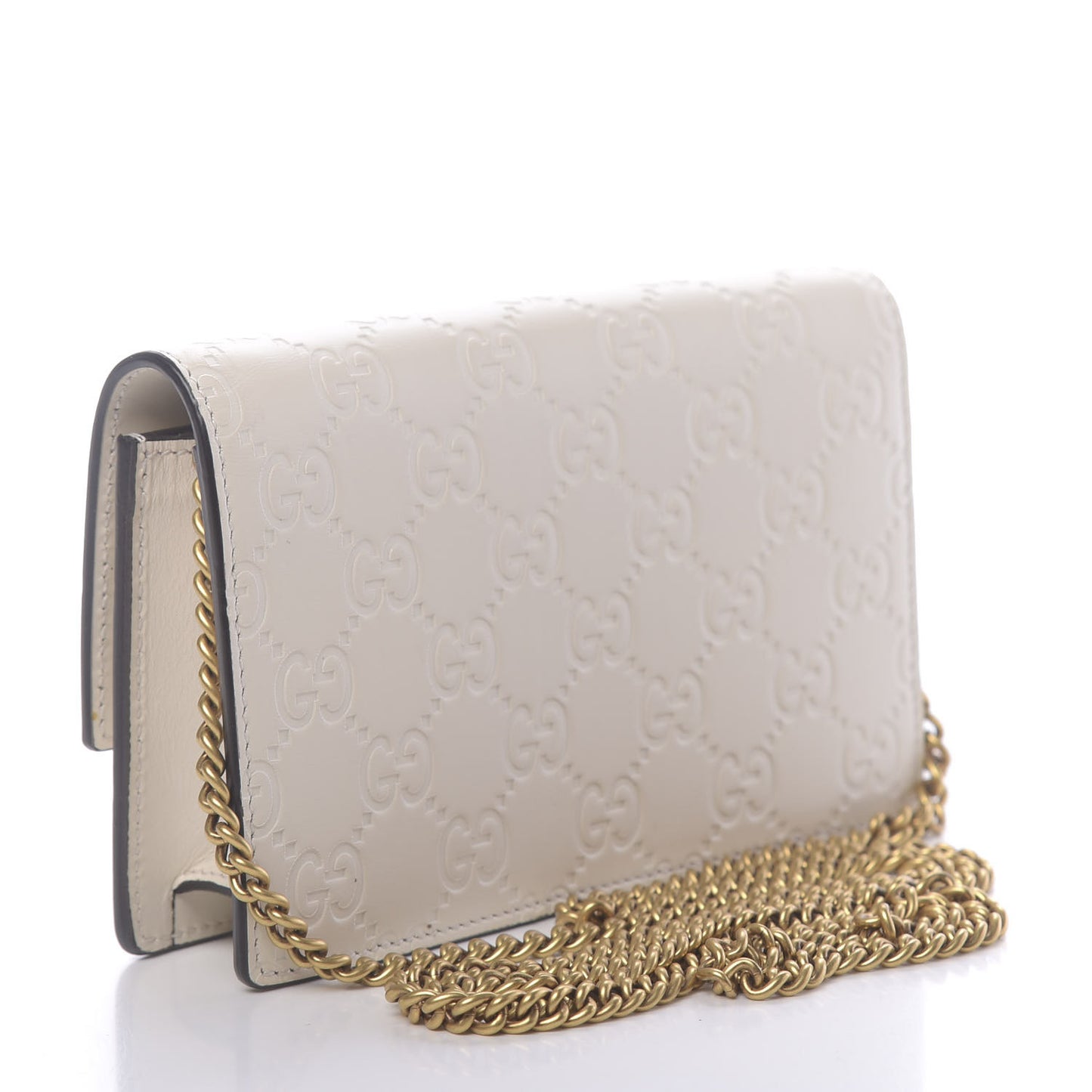 Guccissima Mini Cherry Chain Bag White