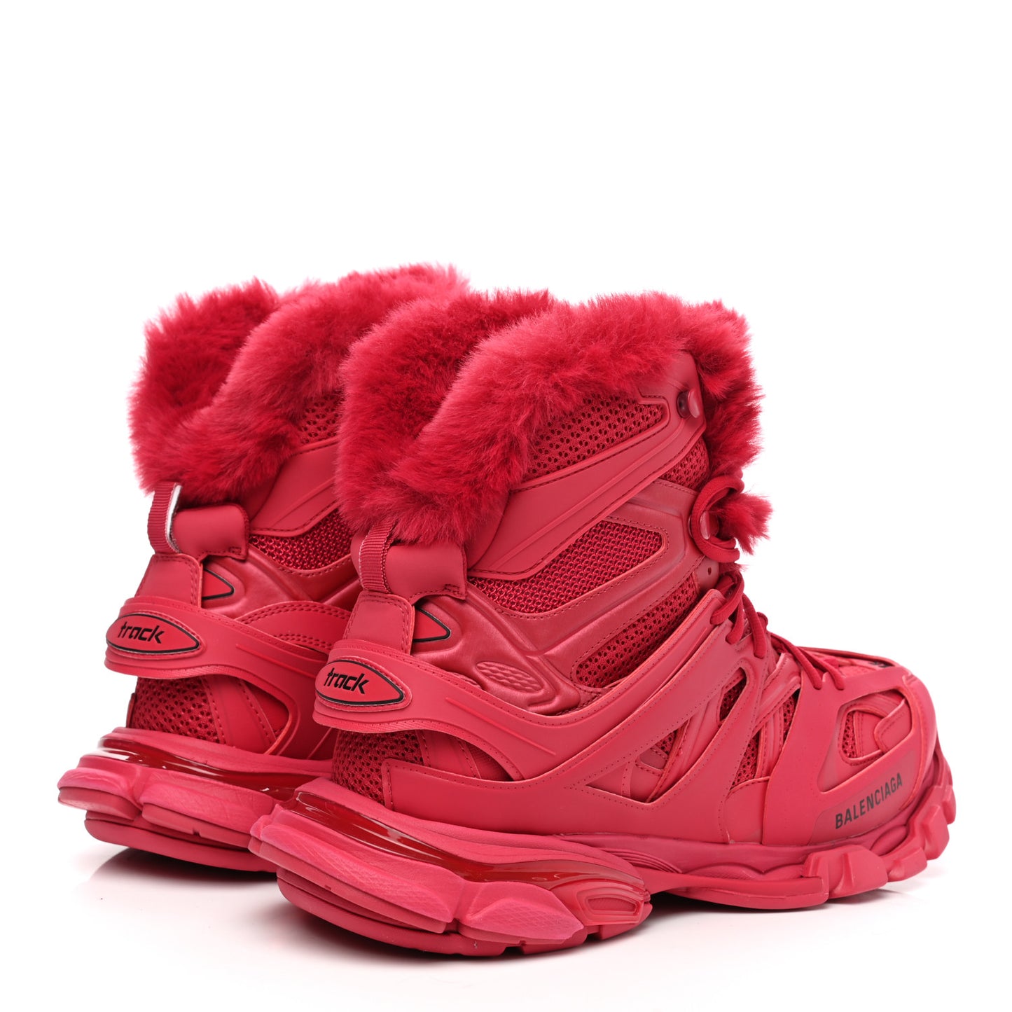Mesh Nylon Faux Fur Mens Track Hike Sneakers 45 Red