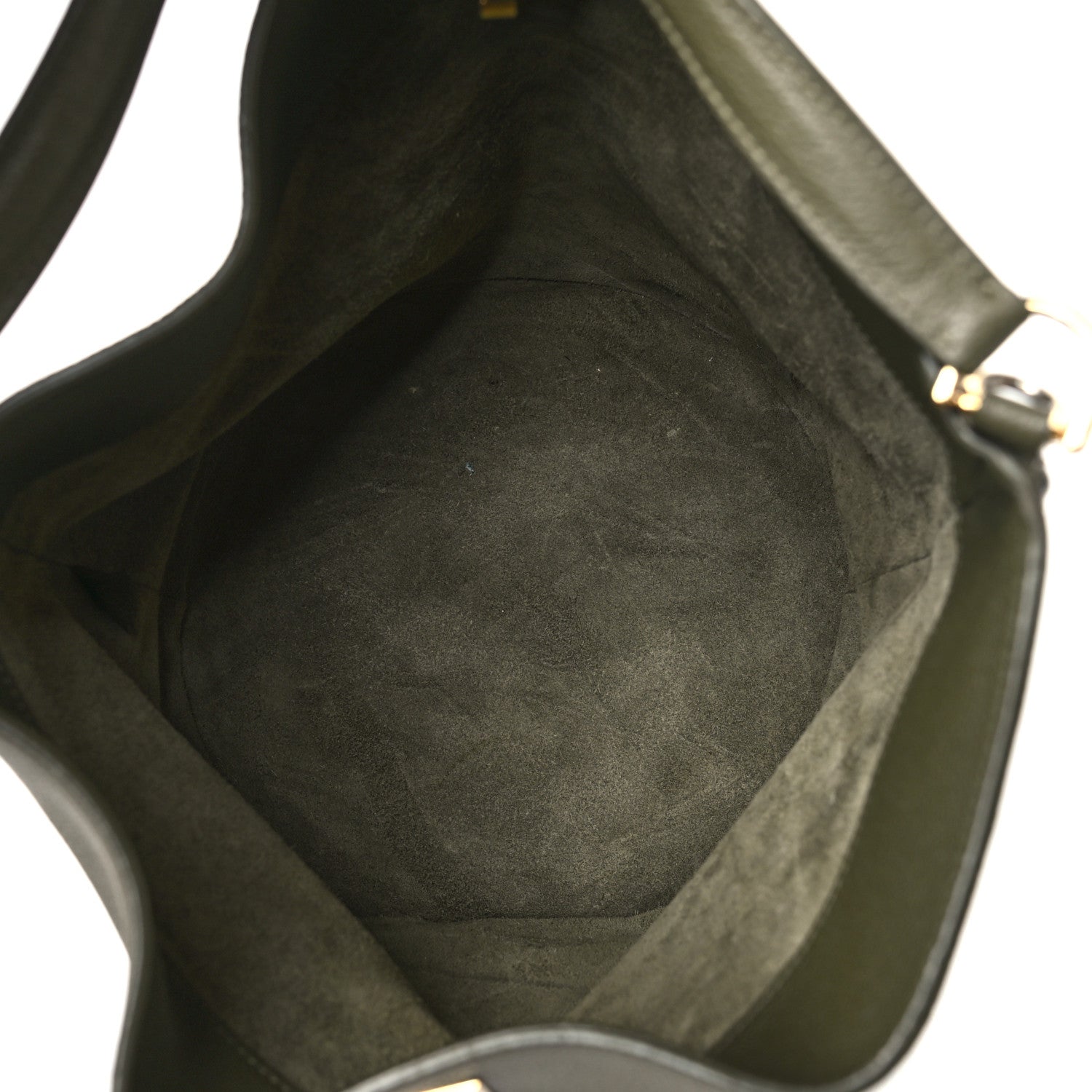 Celine Supple Grained Calfskin Bucket 16 Bag Dark Olive 6 of 11
