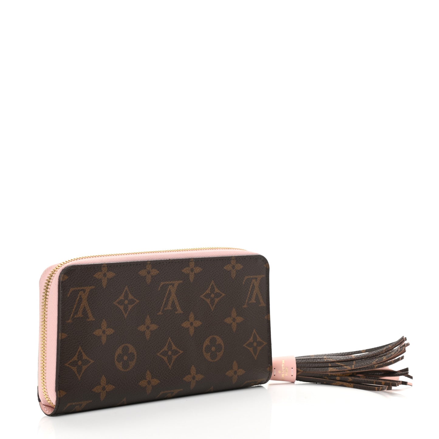 Monogram Pompon Zippy Wallet Rose Ballerine