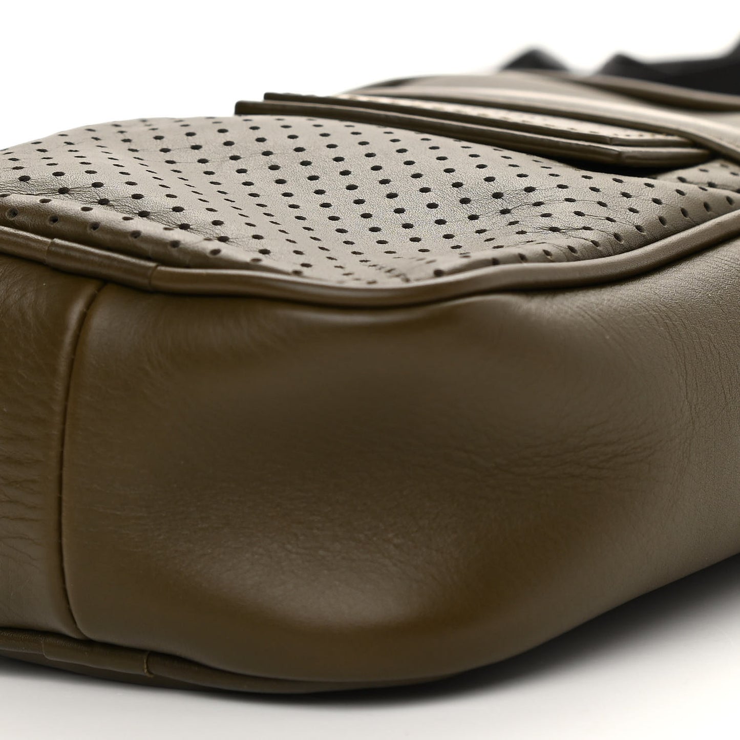 Perforated Calfskin Leggero Crossbody Mustard