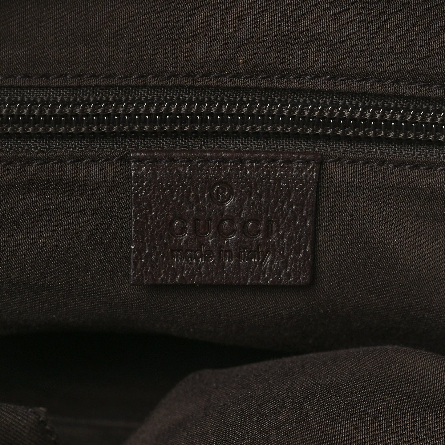 GG Monogram Small Web Handle Bucket Tote Dark Brown