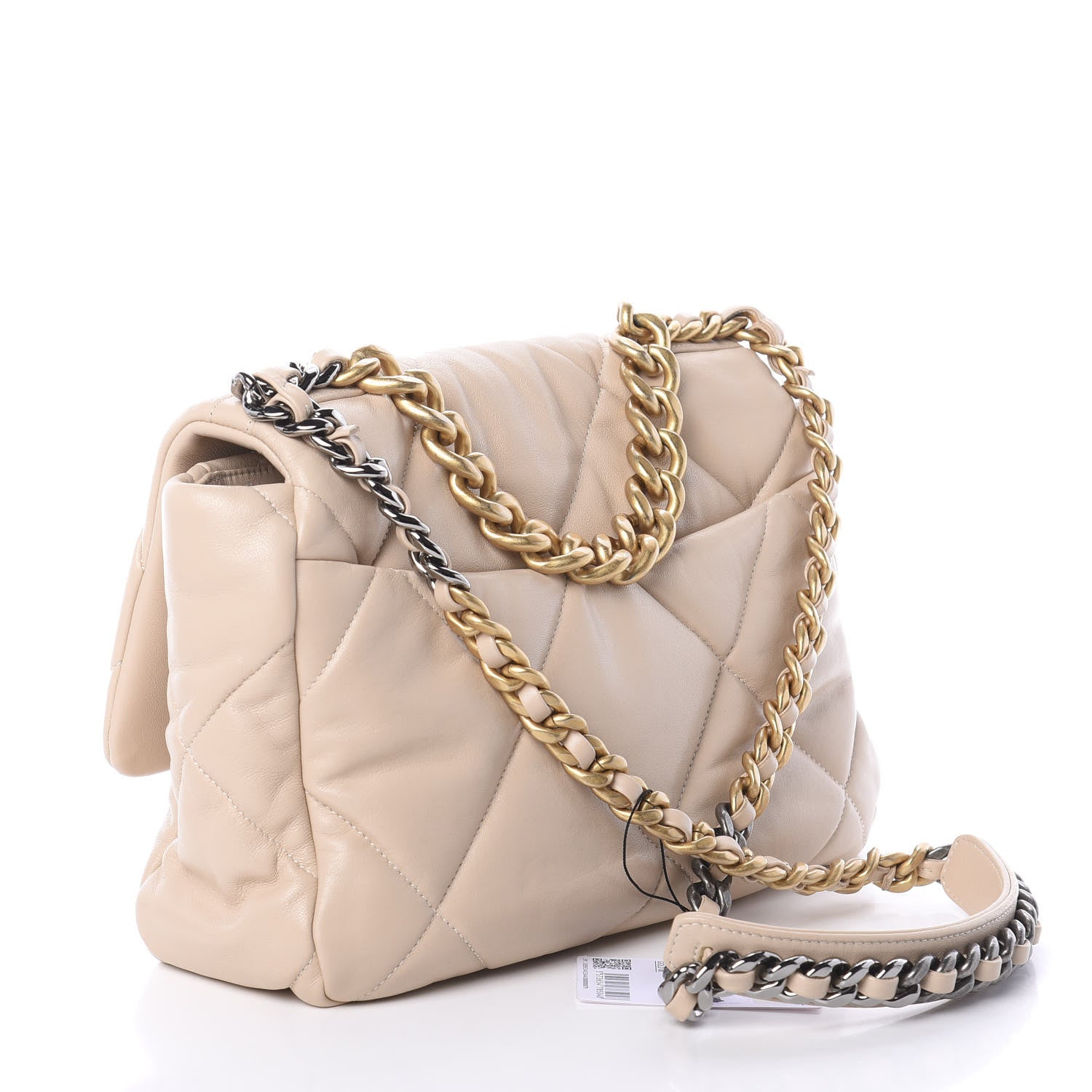 Chanel Lambskin Quilted Large 19 Flap Beige 2 of 9
