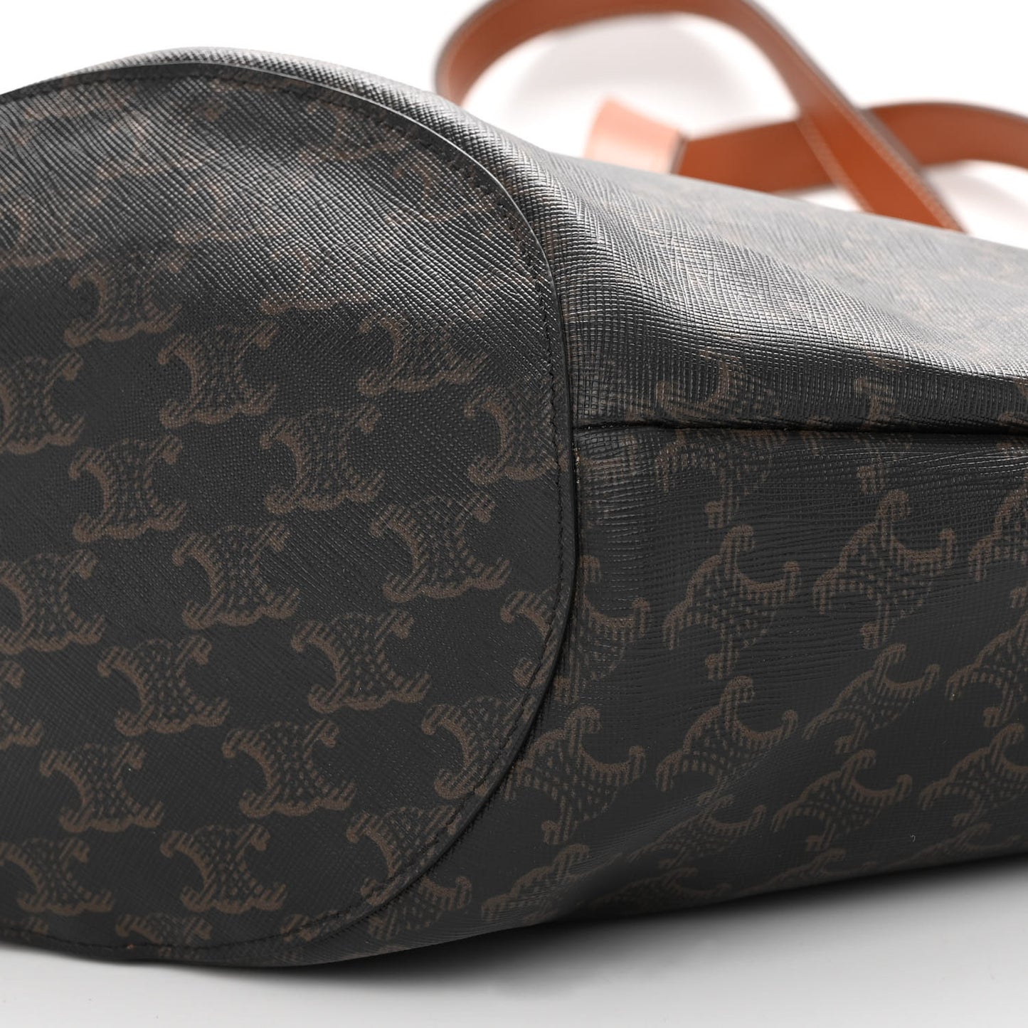 Calfskin Canvas Triomphe Medium Couffin Tan