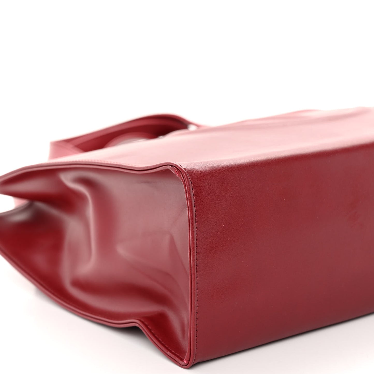 Vegan Leather Medium Shopping Bag Oxblood