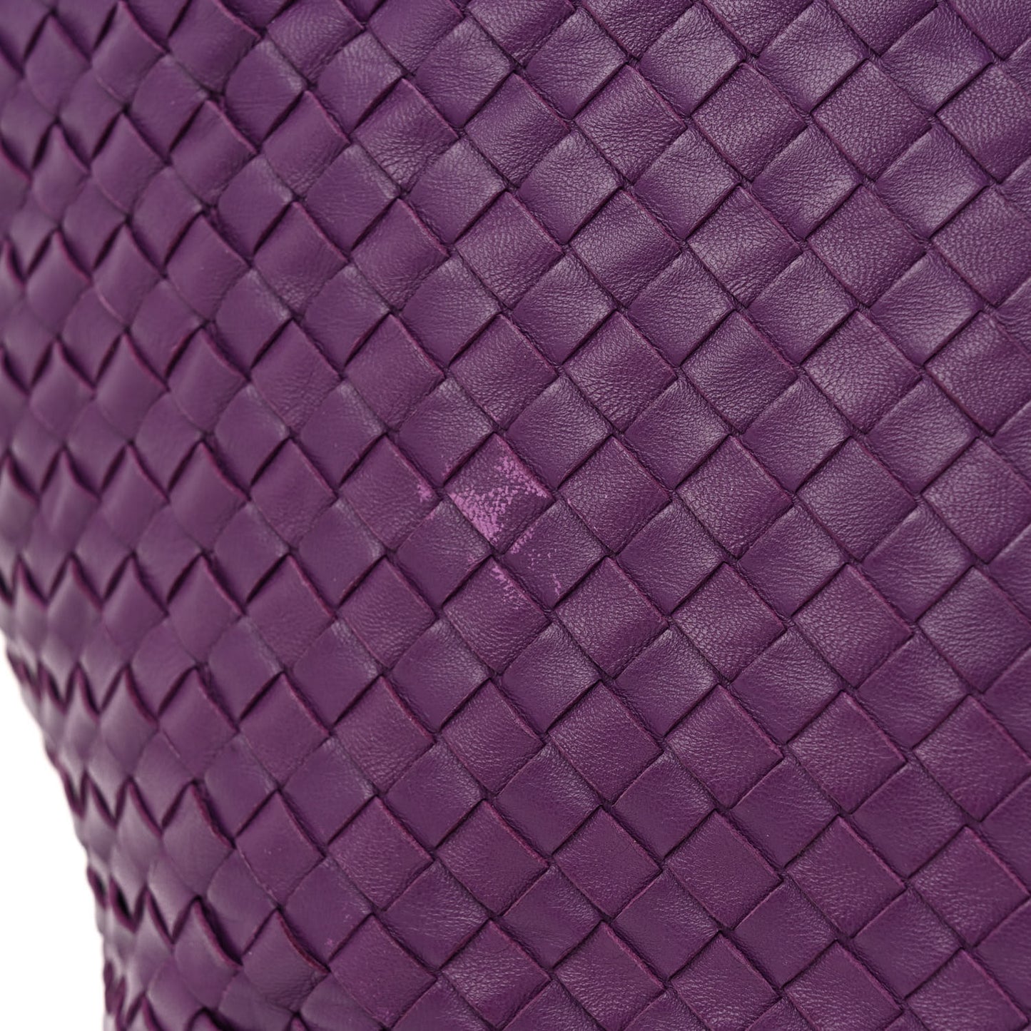 Nappa Intrecciato Large Cesta Tote Eggplant