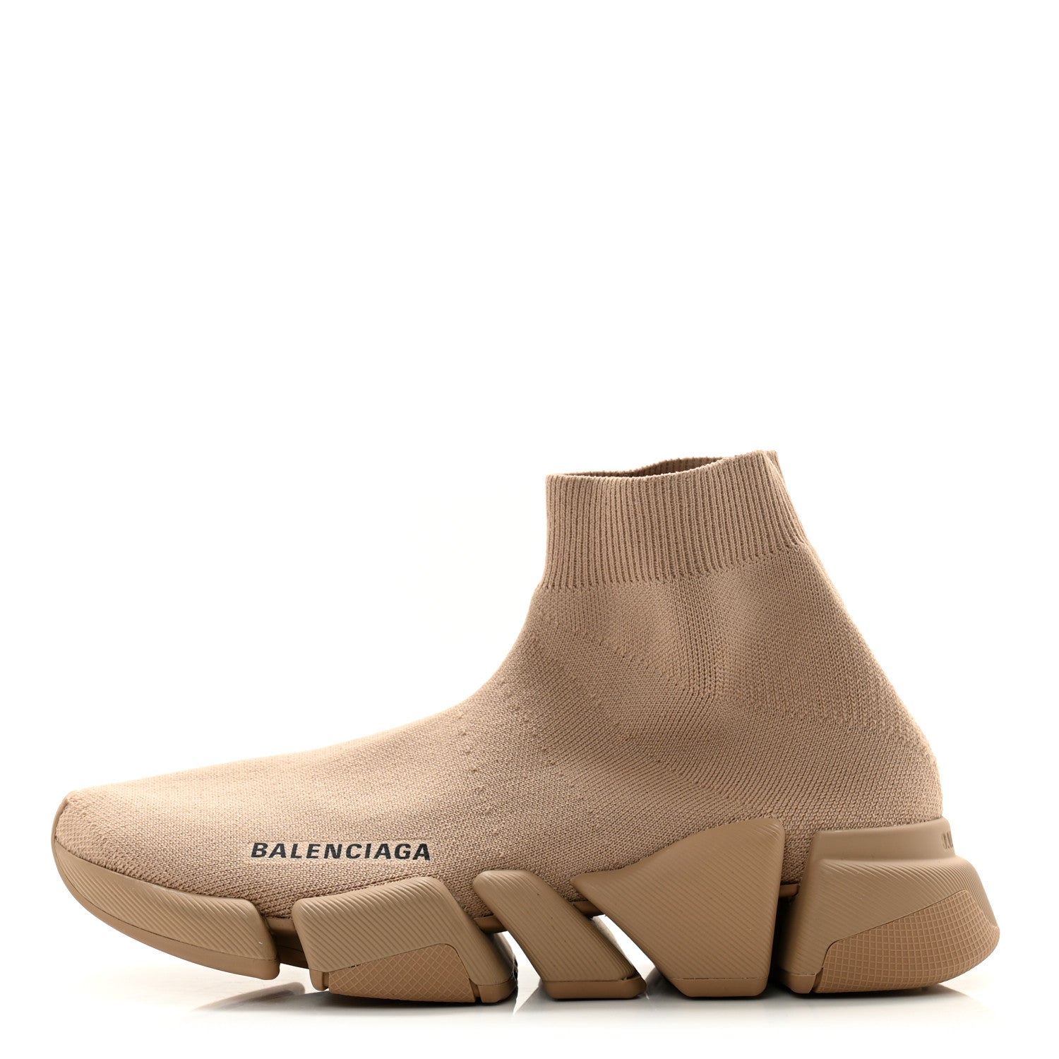 Balenciaga Technical 3D Recycled Knit Womens Speed 2.0 Sneakers 37 Monocolor Beige 1 of 9