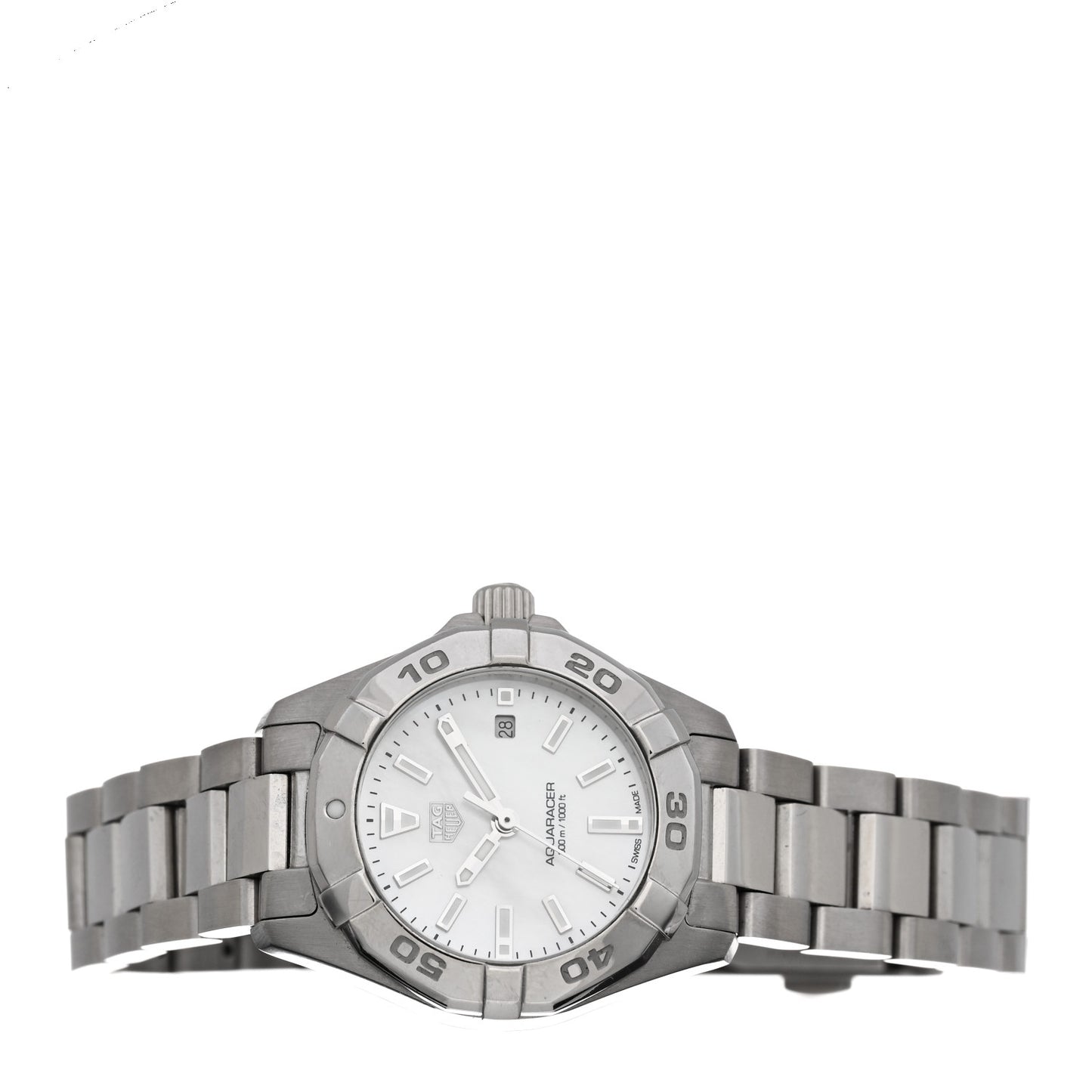 Stainless Steel Mother of Pearl 27mm Aquaracer Lady Quartz Watch WBD1411