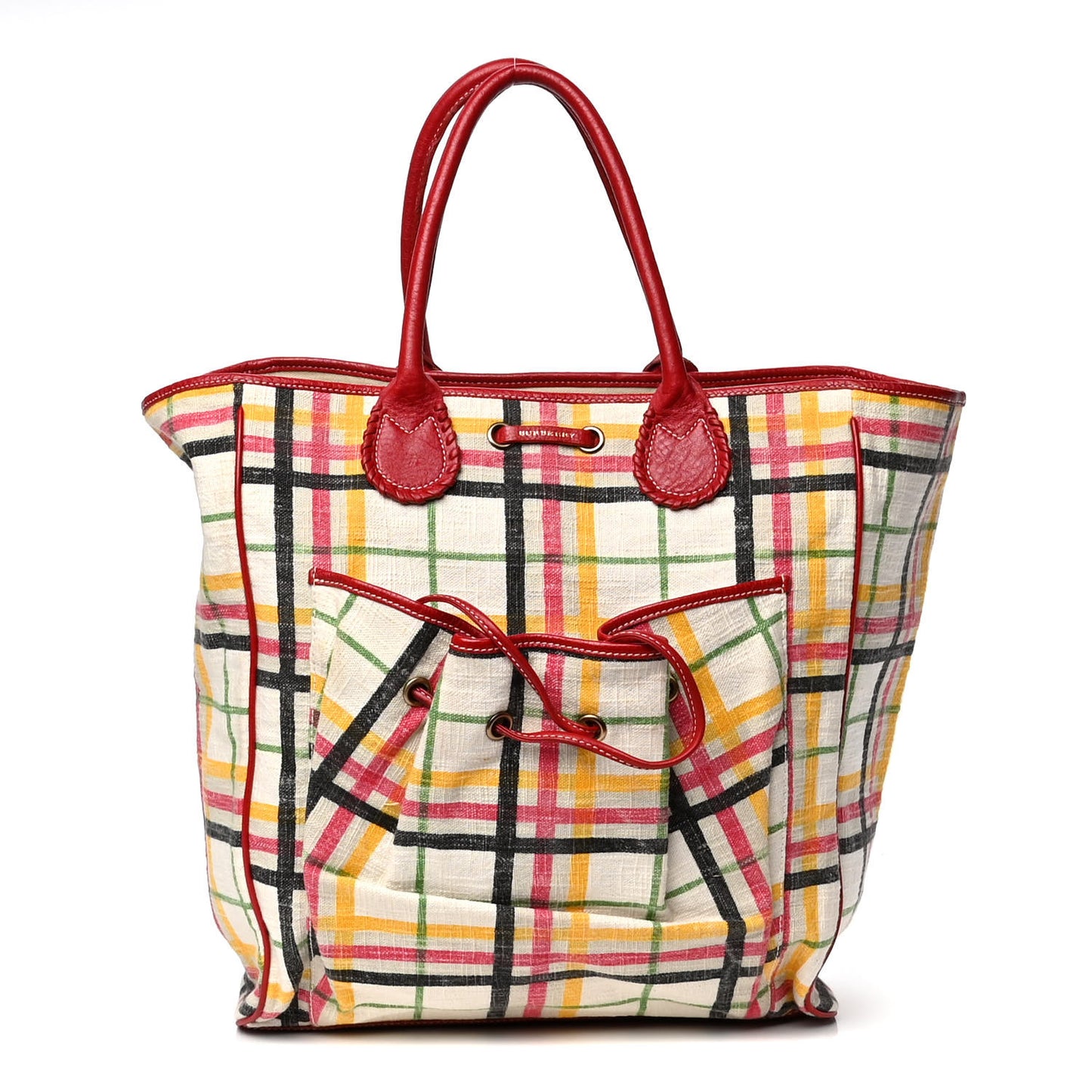 Canvas Check Tote Multicolor