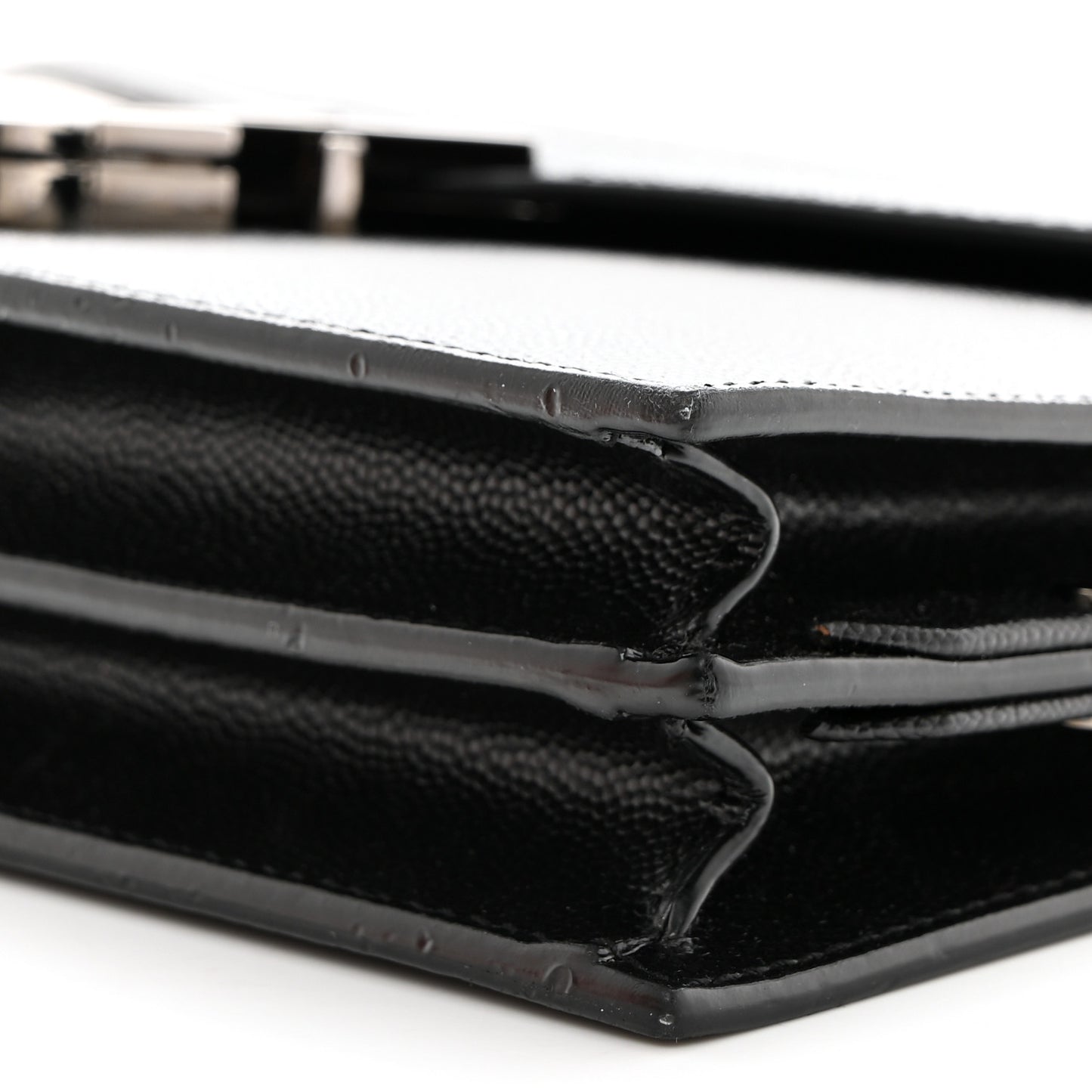 Grain De Poudre Monogram Cassandra Clasp Bag Black