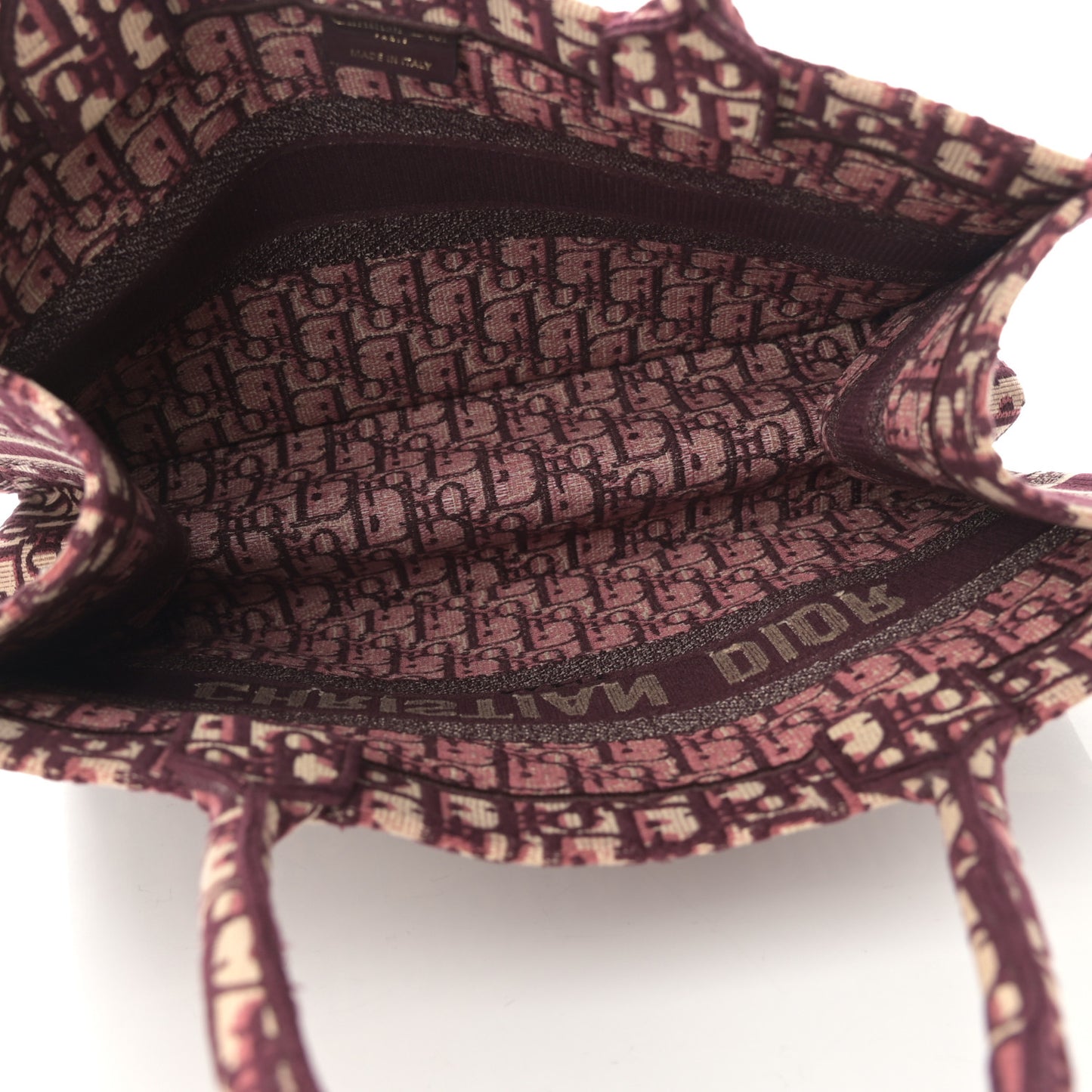 Oblique Medium Book Tote Burgundy Multicolor