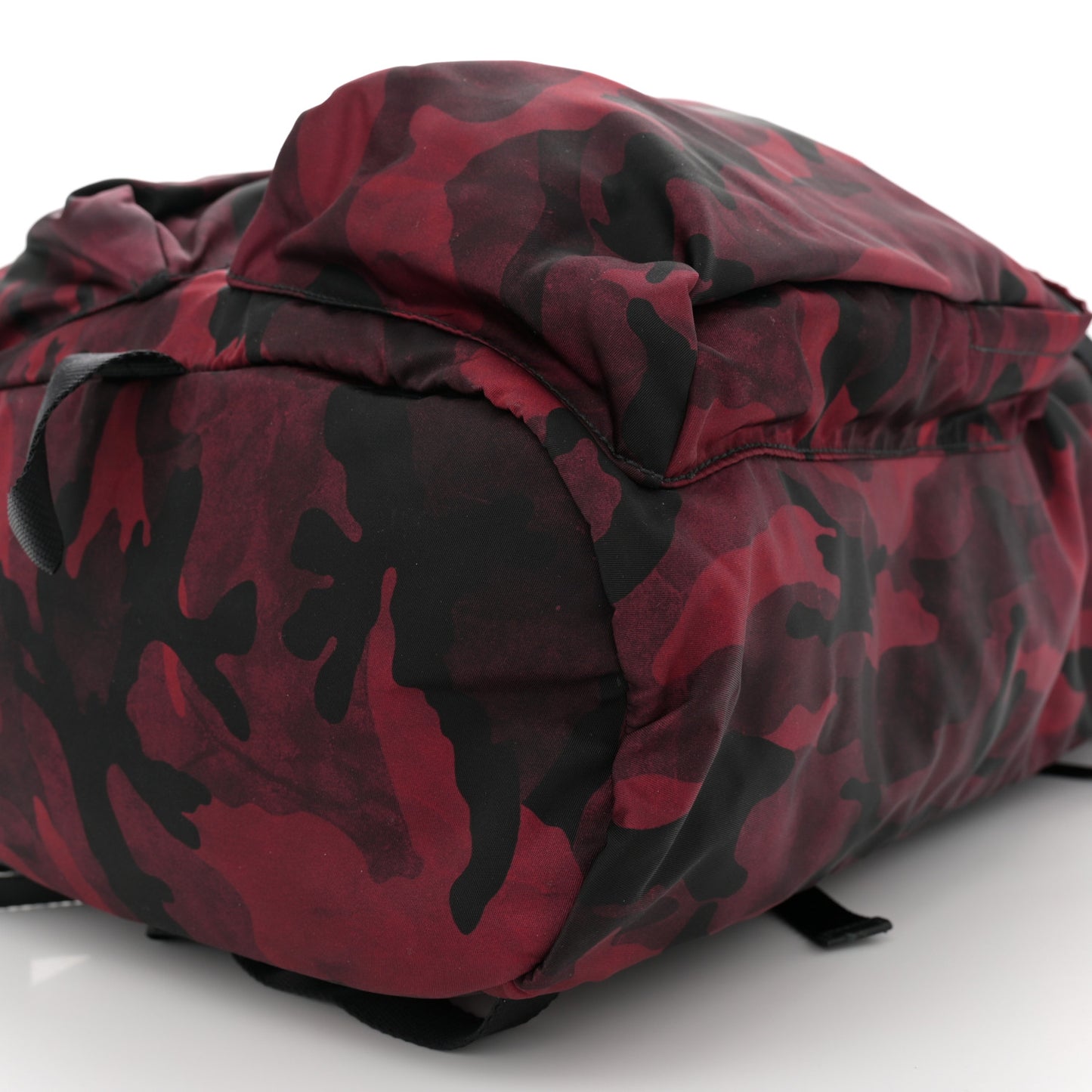 Tessuto Nylon Camouflage Print Drawstring Backpack Bordeaux