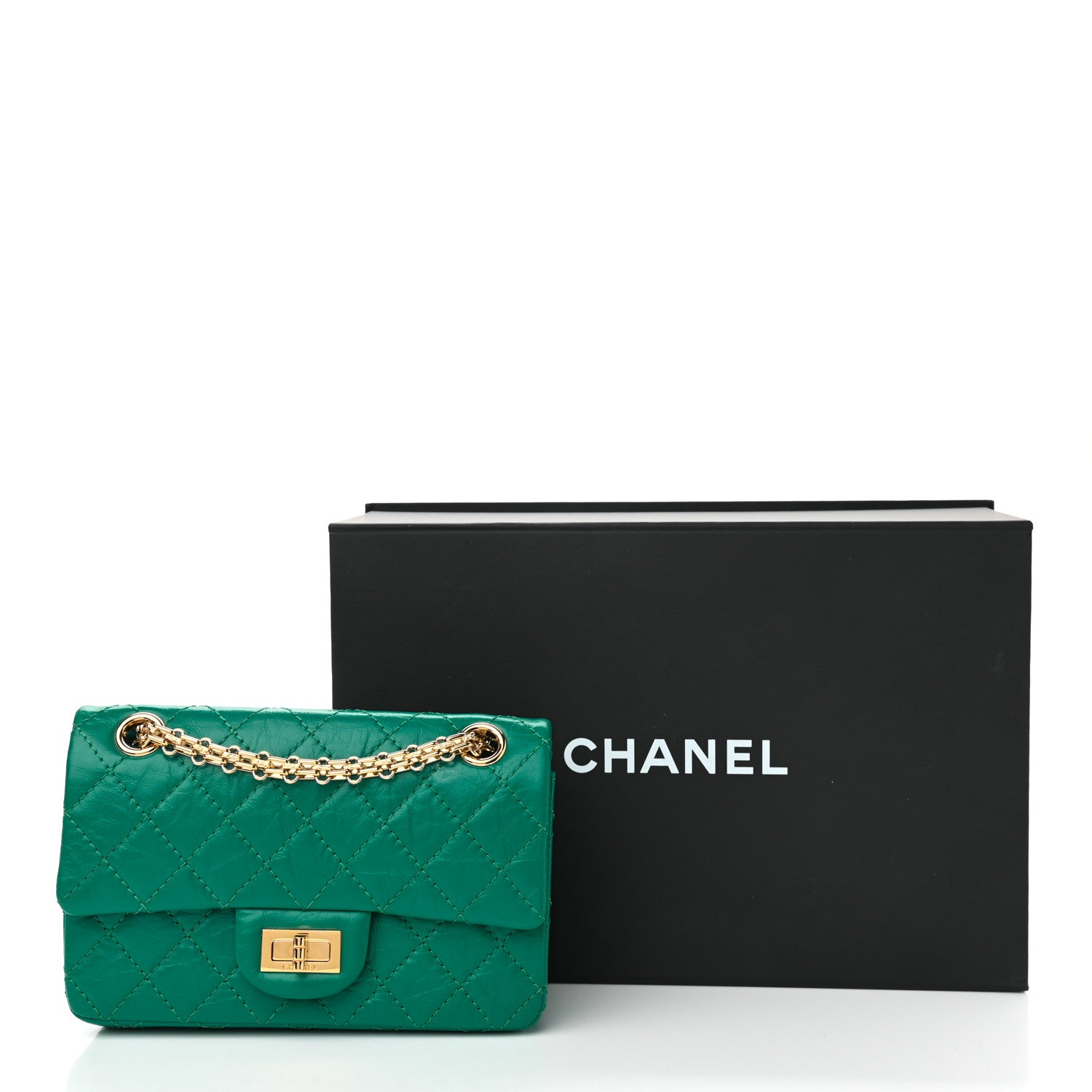 Chanel Aged Calfskin Quilted 2.55 Reissue Mini Flap Green 11 of 11