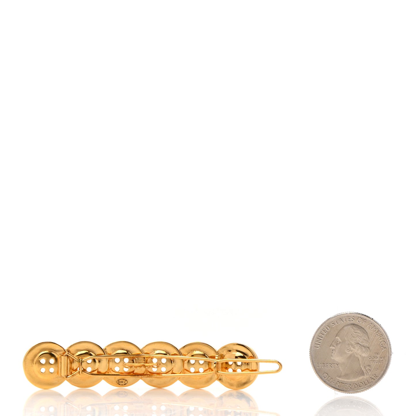 Button Paris CC Hair Clip Barrette Gold