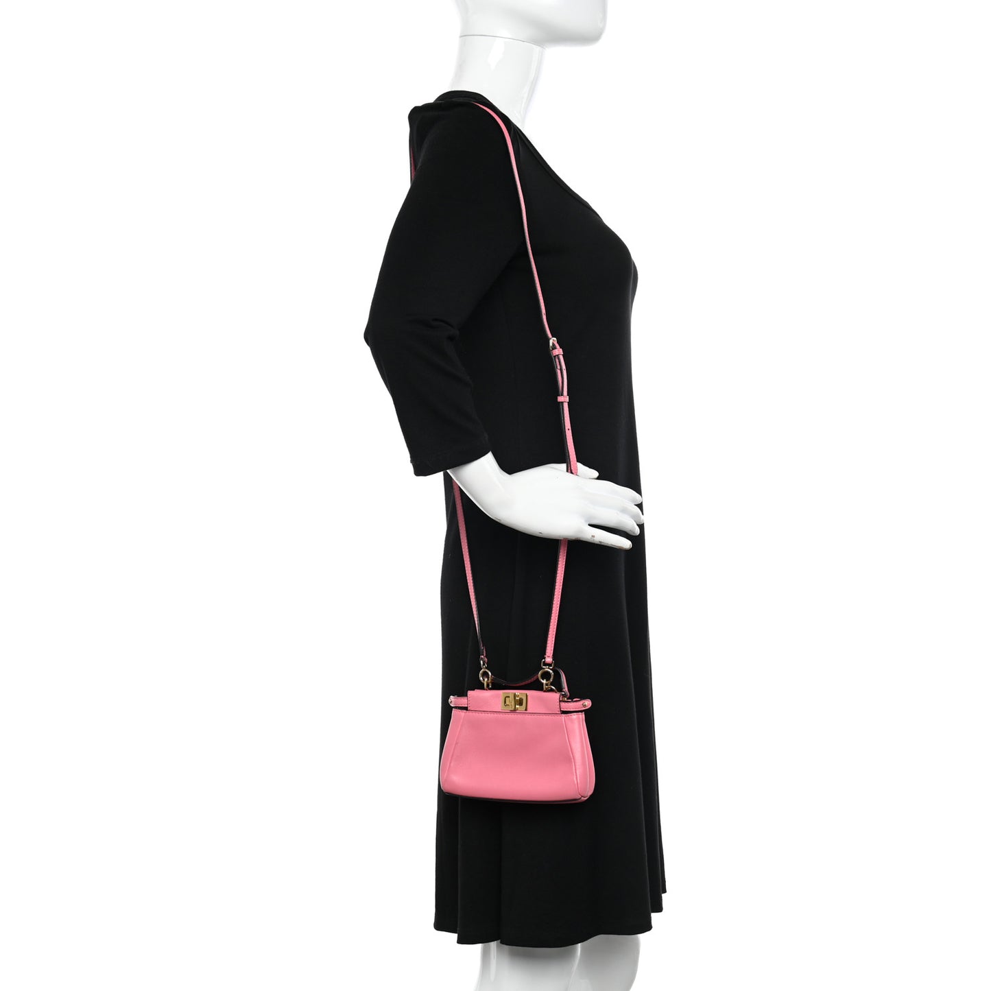 Shiny Nappa Micro Peekaboo Iconic Satchel Rosa Fluo