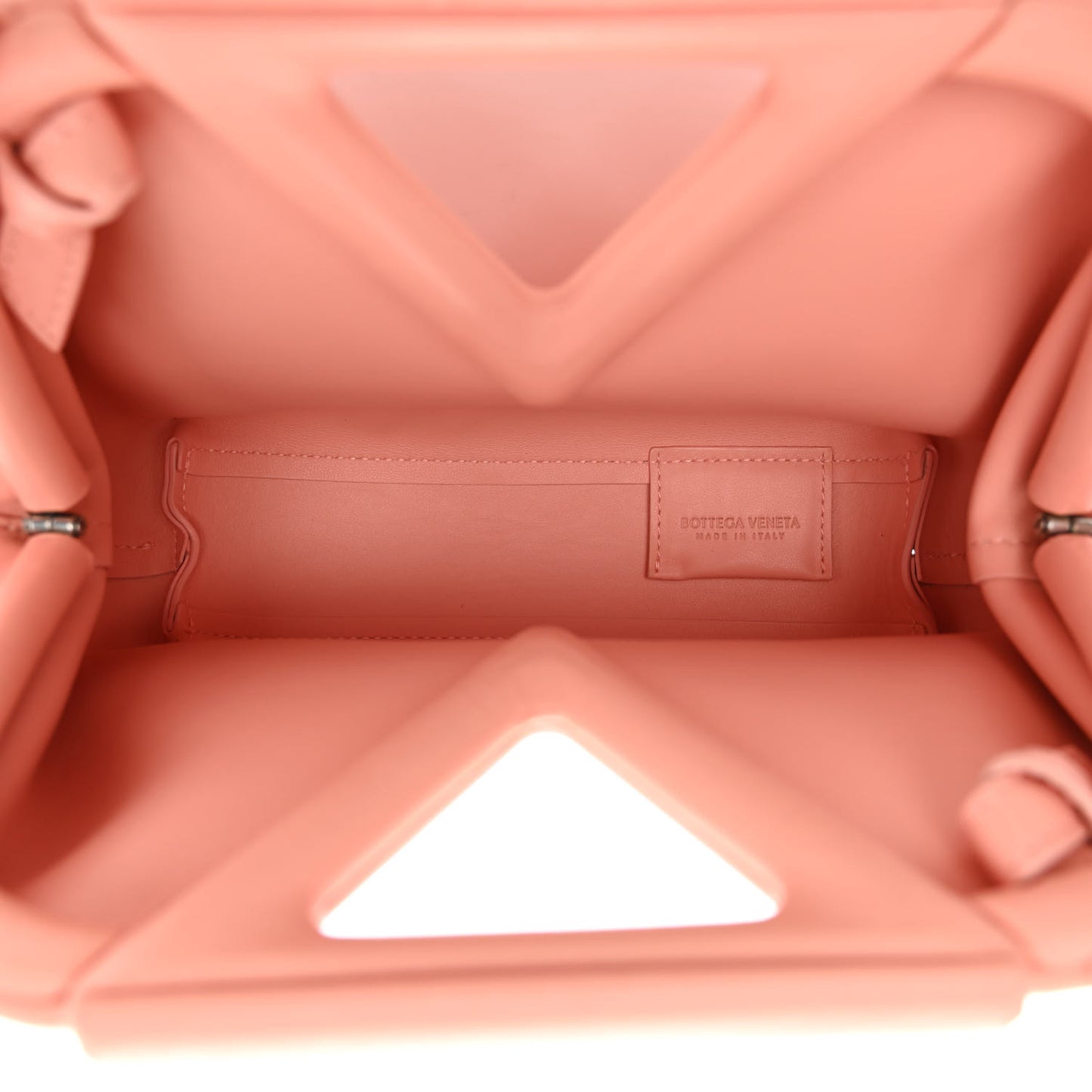 Calfskin Small The Point Triangle Bag Peachy