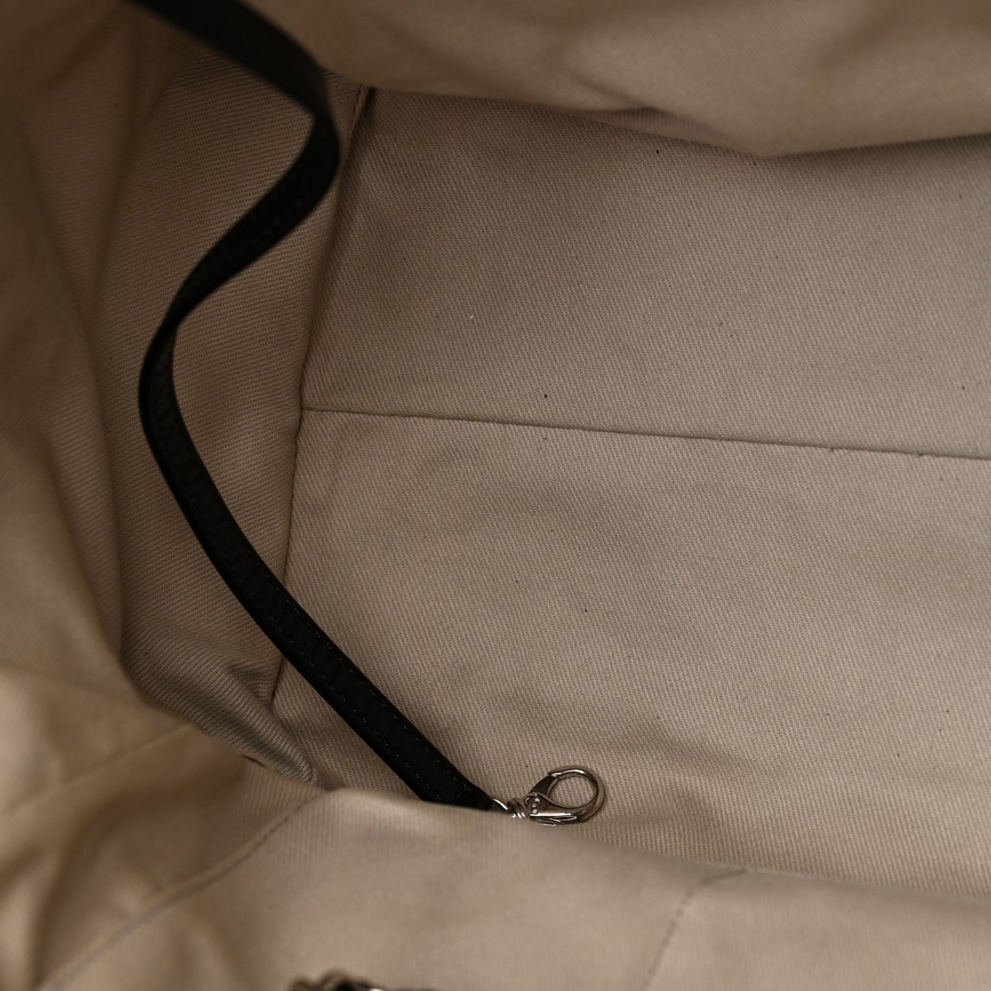Glazed Calfskin Medium Deauville Tote Black