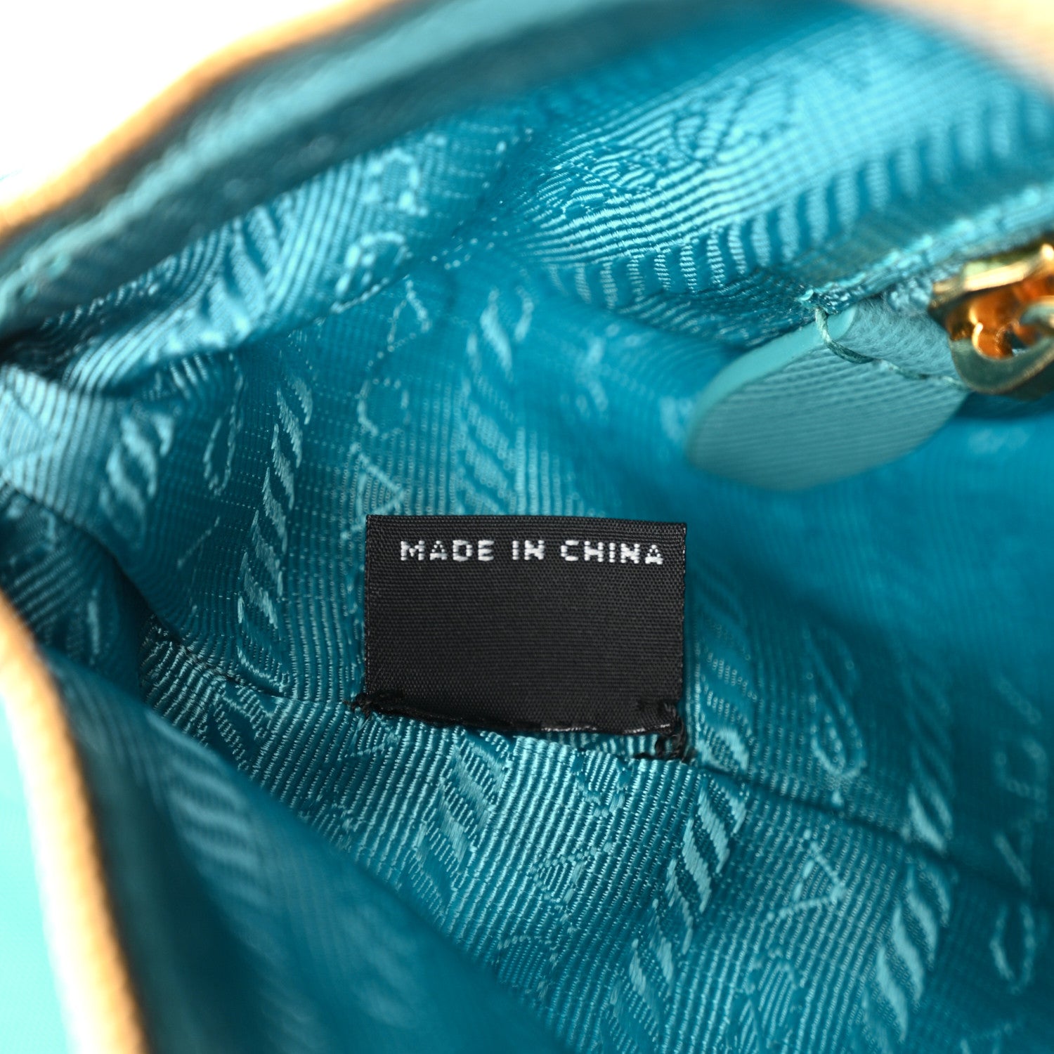Prada Tessuto Nylon Saffiano Small Crossbody Bag Turchese 7 of 11