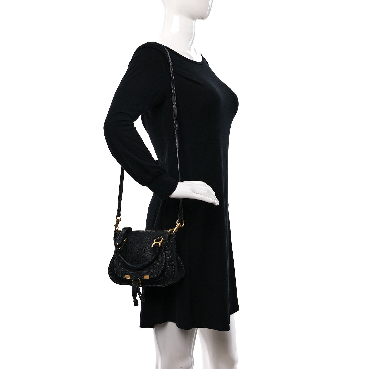 Chloe Calfskin Mini Marcie Satchel Black 2 of 10