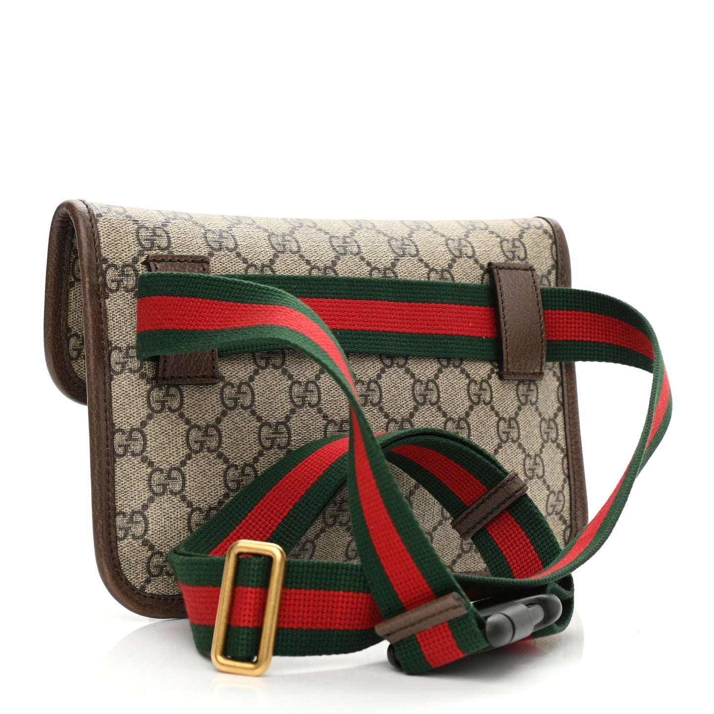 GG Supreme Monogram Neo Vintage Web Belt Bag Brown