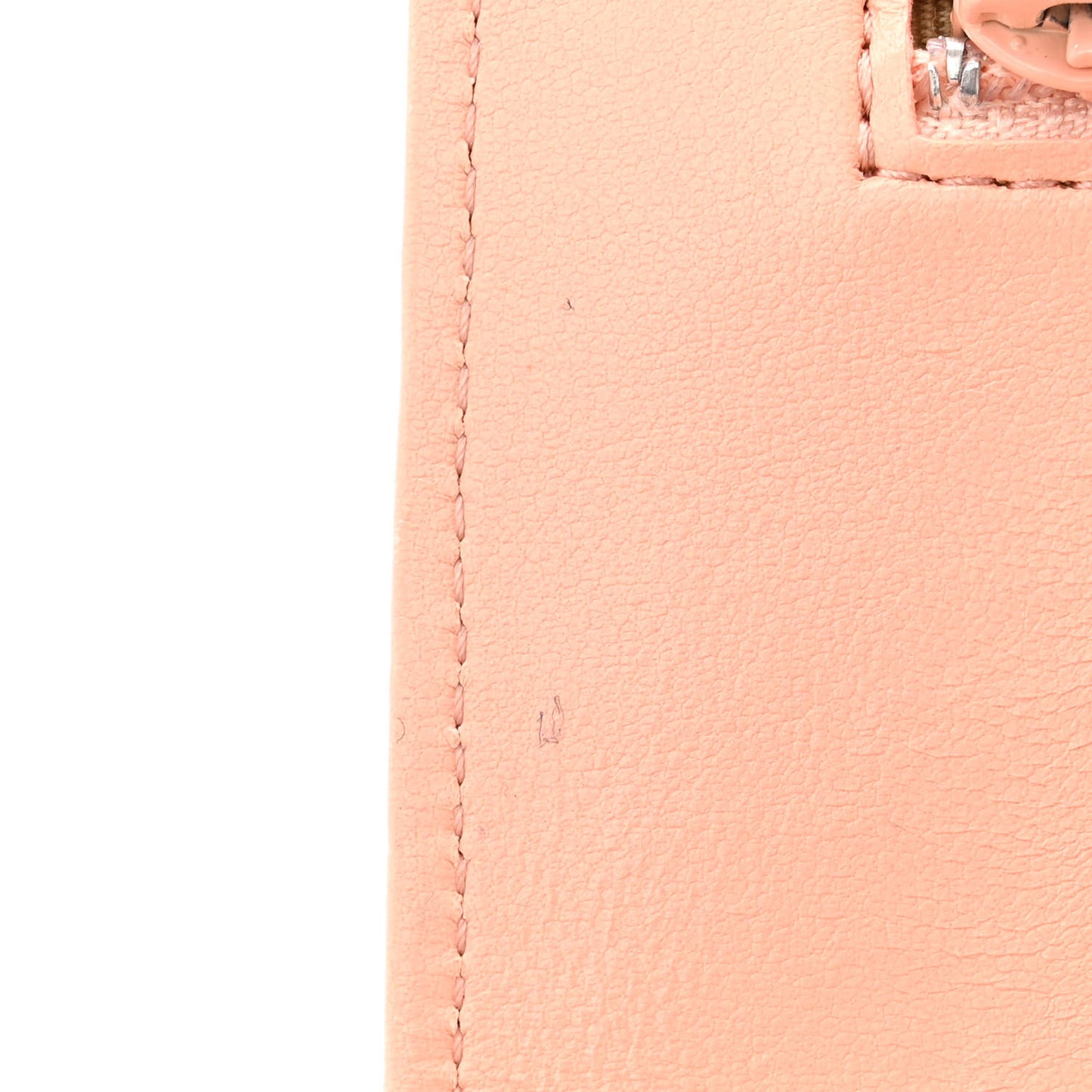 Lambskin Quilted Pearl Crush Wallet on Chain WOC Light Orange