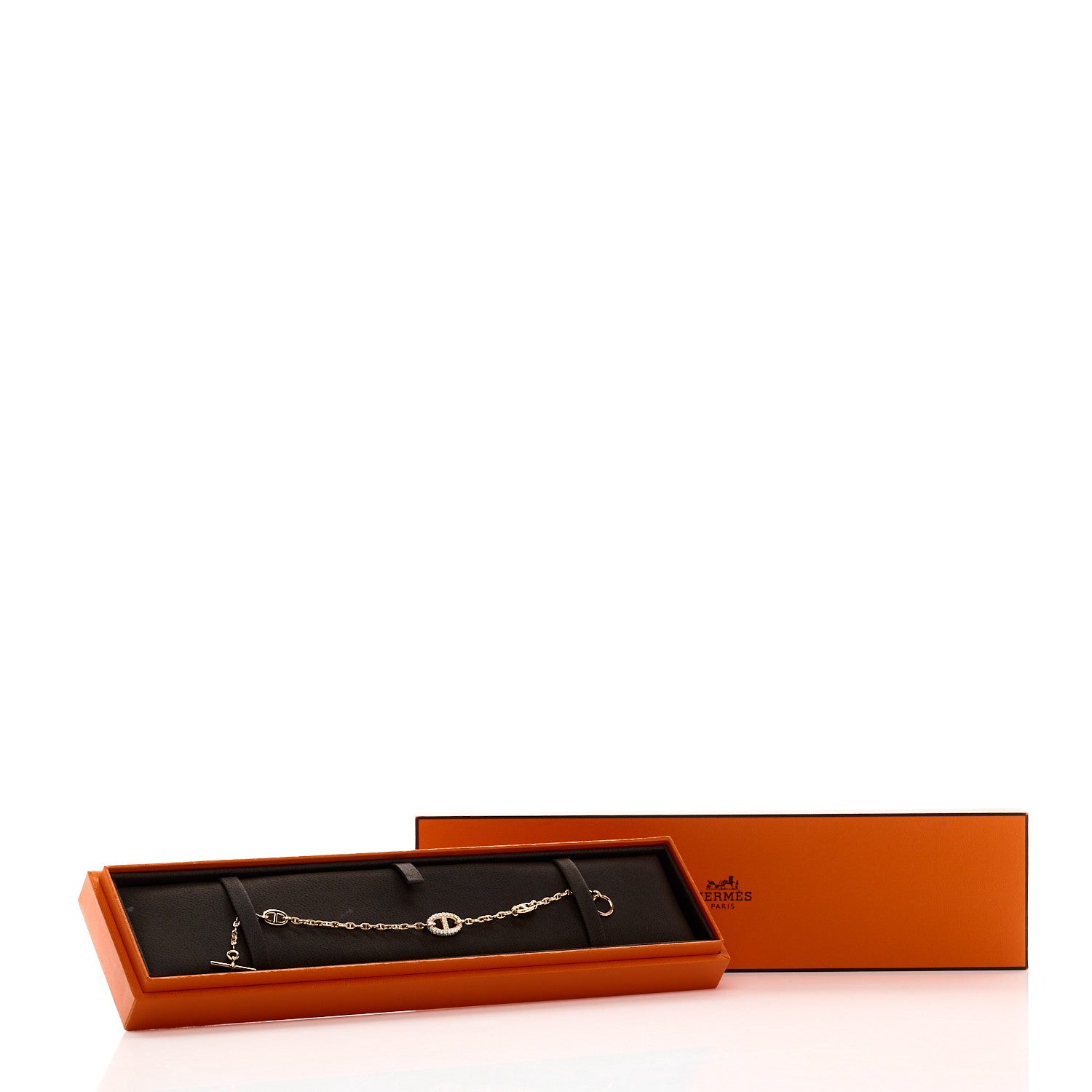 Hermes 18K Rose Gold Diamond PM Farandole Bracelet ST 6 of 6