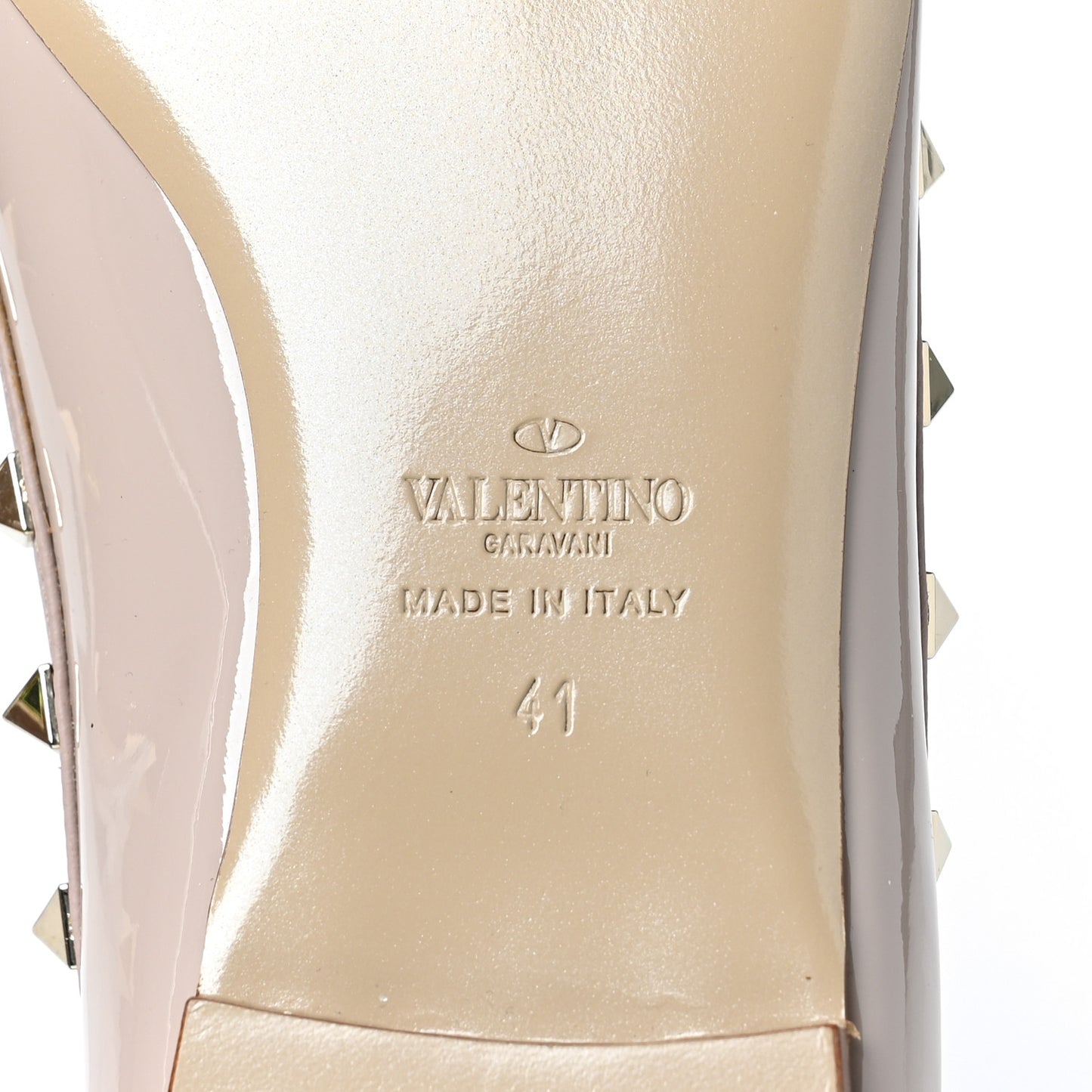 Patent Rockstud Ballerina Flats 41 Poudre