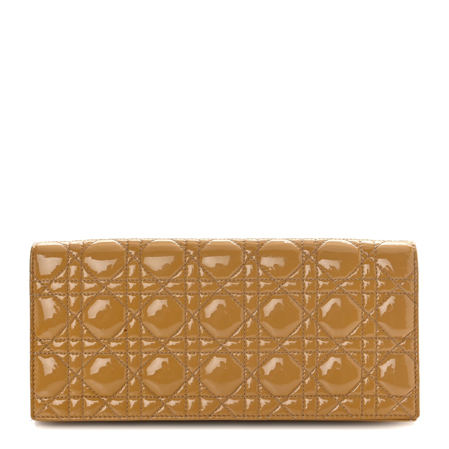 Patent Cannage Lady Dior Convertible Clutch Beige