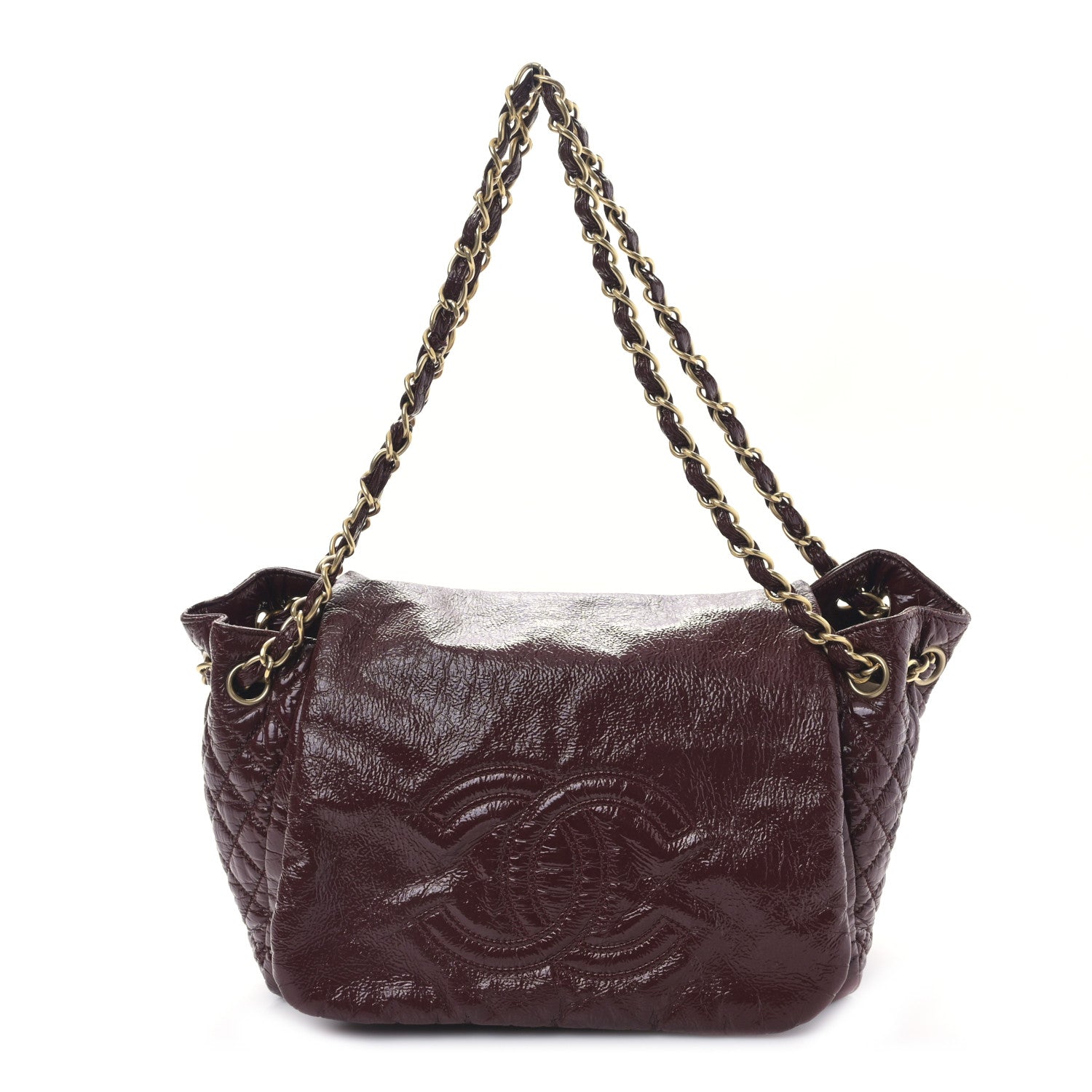 Chanel Vinyl Medium Rock and Chain Flap Bordeaux 1437116