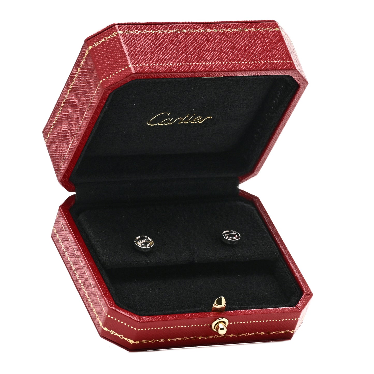 18K White Gold LOVE Earrings