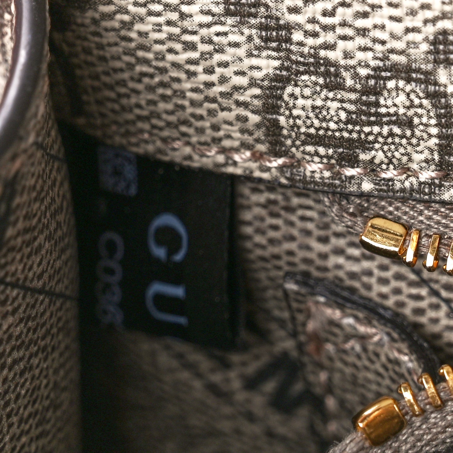 X GUCCI GG Supreme Monogram Small Hourglass Top Handle Bag Beige Ebony