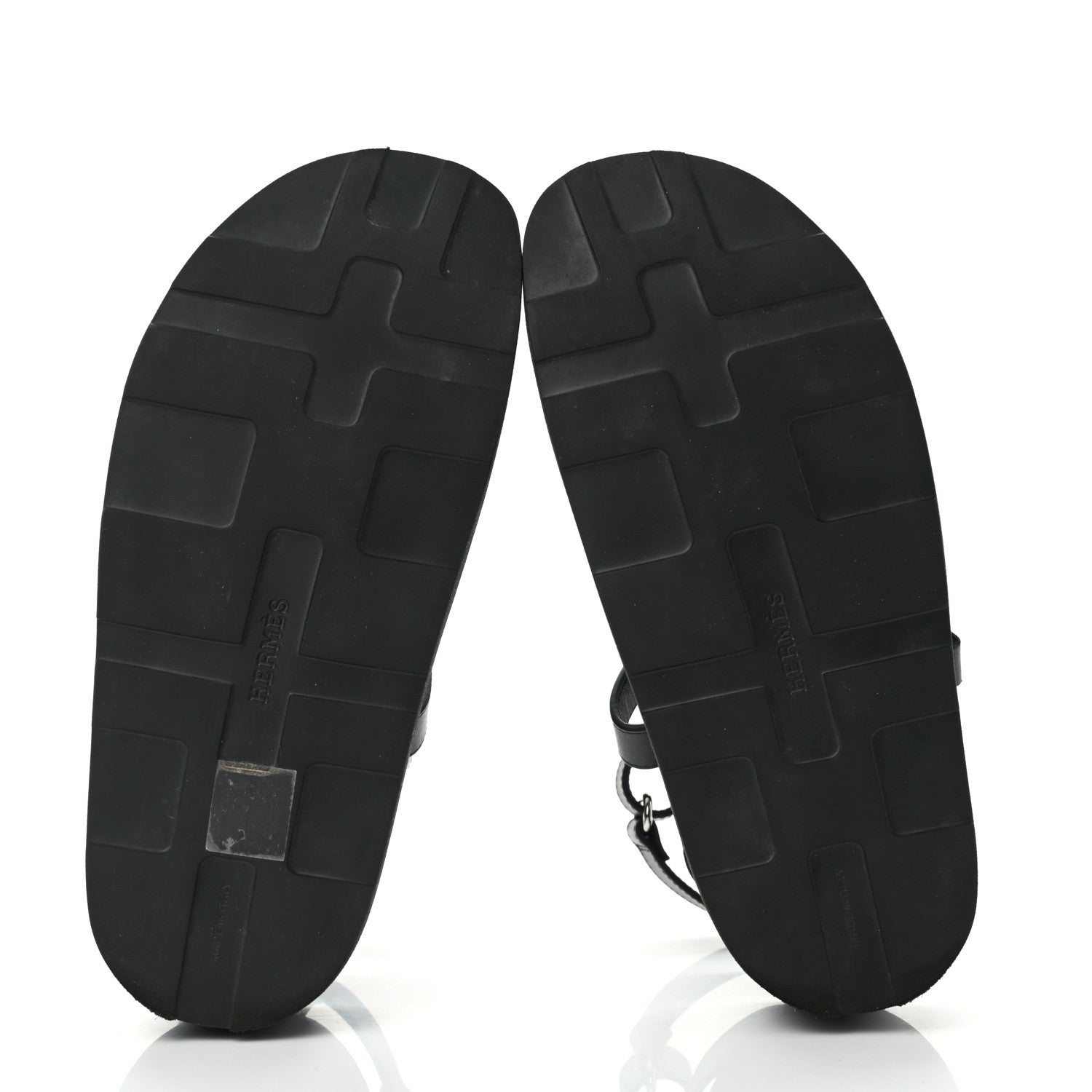 Hermes Calfskin Womens Enid Sandals 36 Black 5 of 9