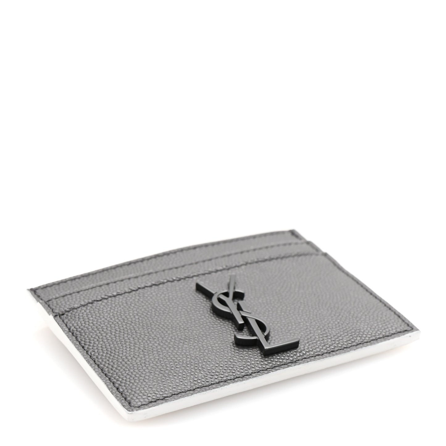 Grain De Poudre Monogram Monochrome Credit Card Case Grey
